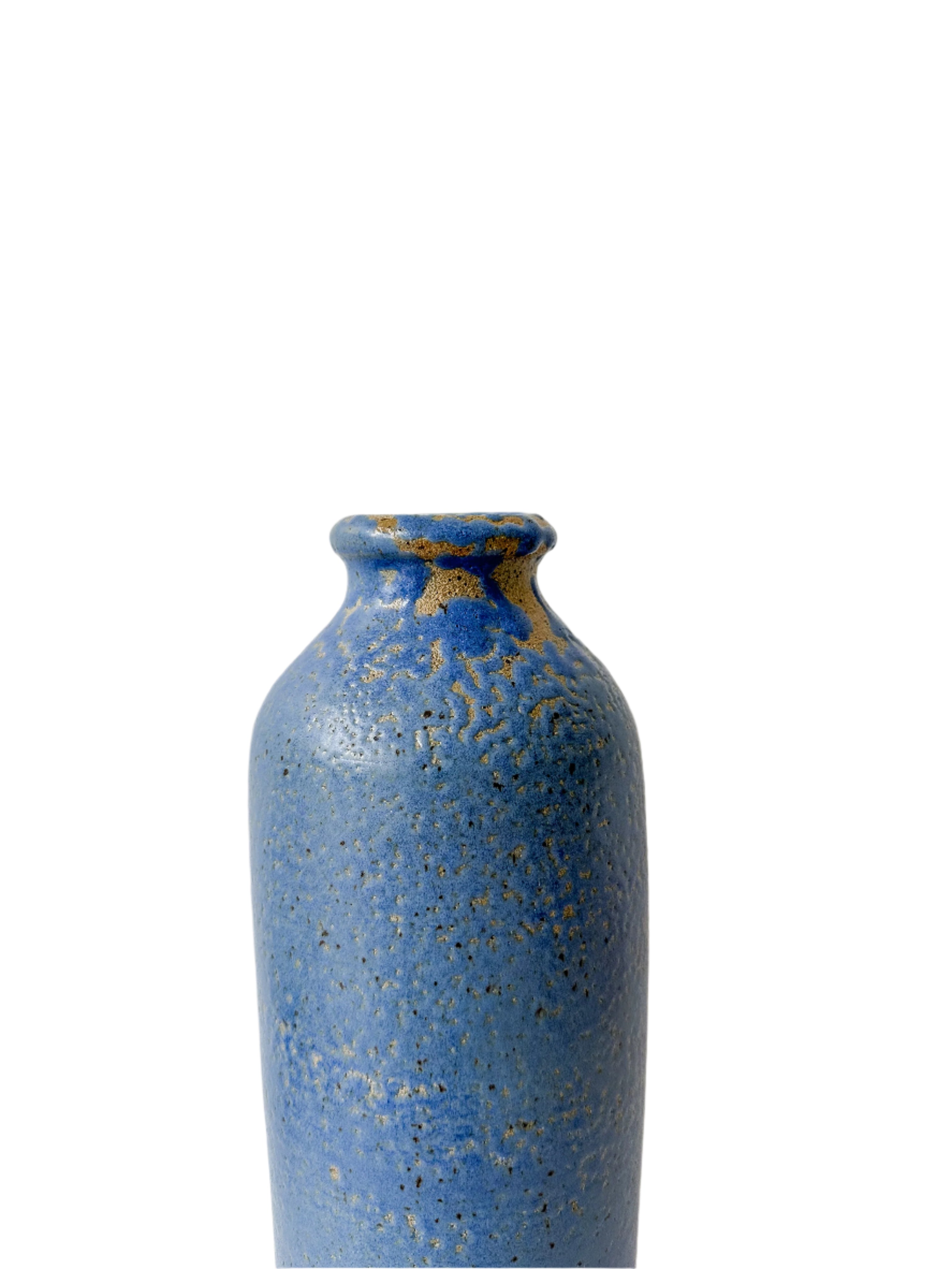 Tall Speckled Blue Vase