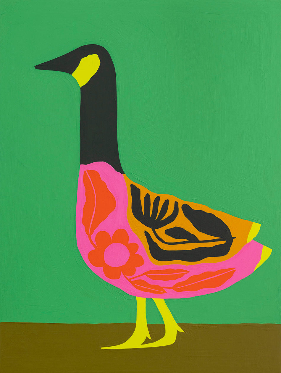 Folk Art Goose Print