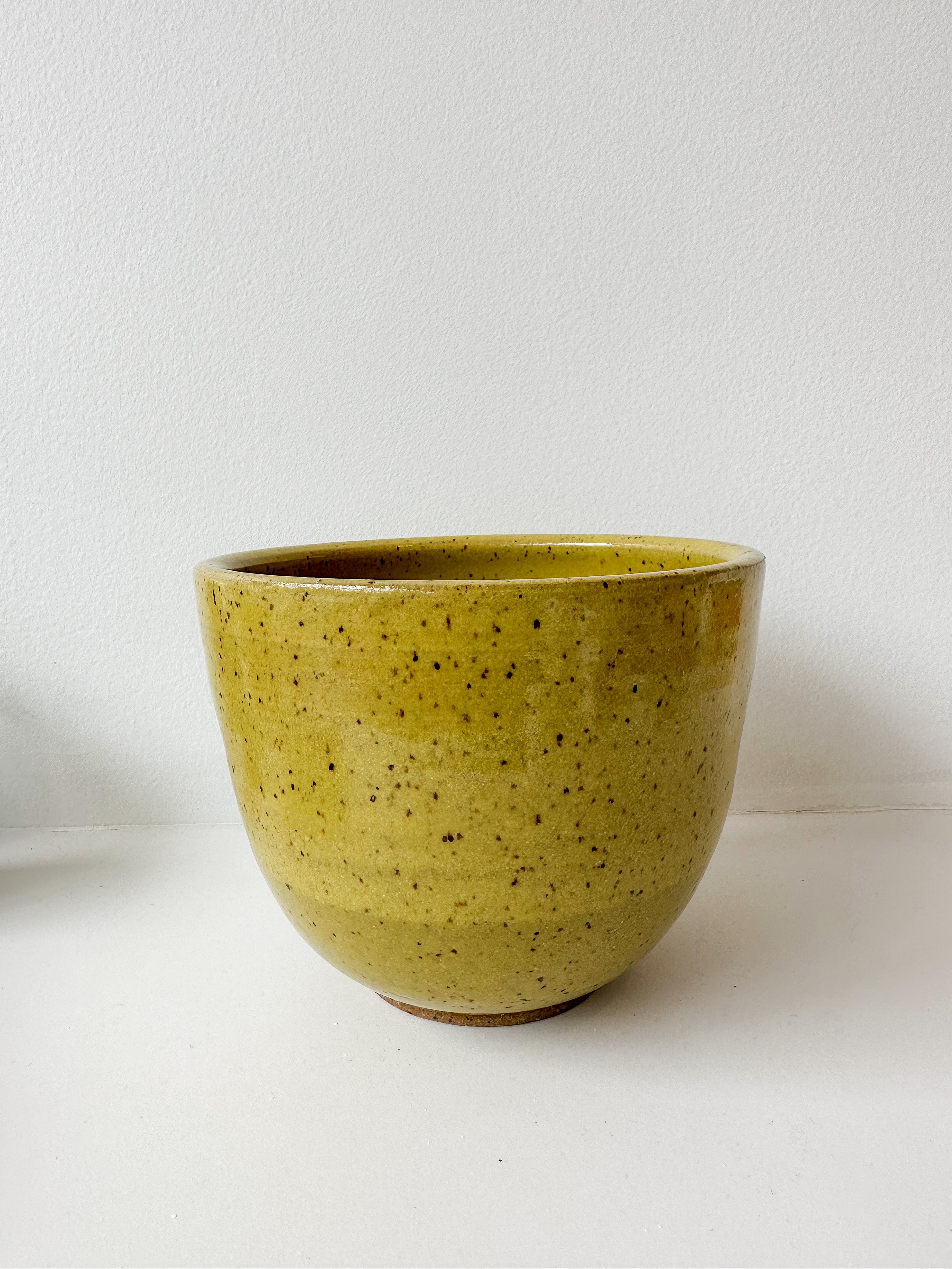 Yellow Stoneware Planter