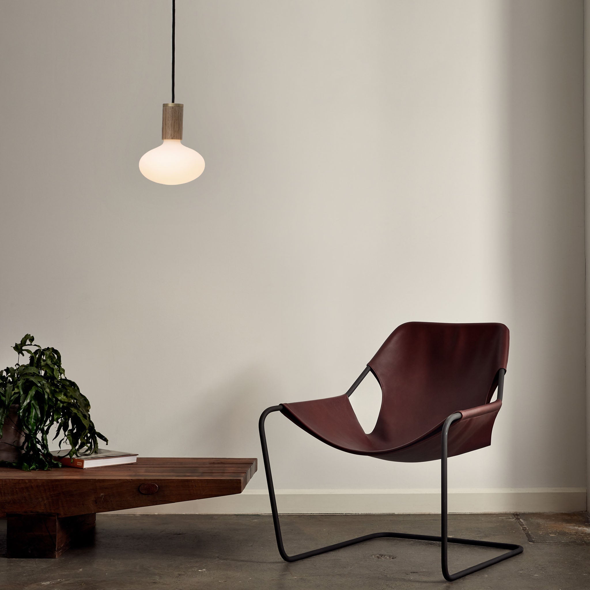 Oval Dim to Warm Pendant Light in Oak