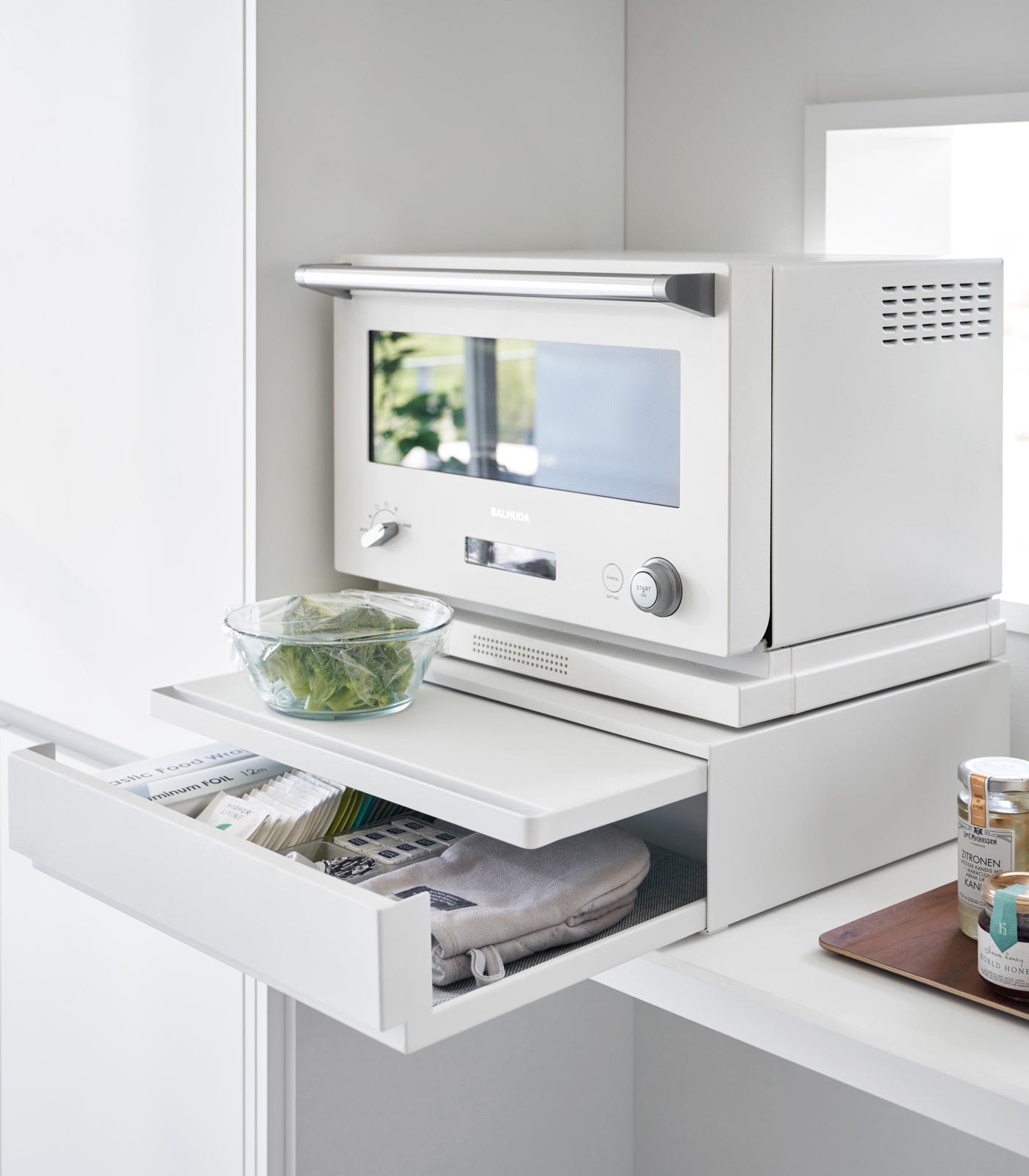Countertop Drawer with Pull-Out Shelf
