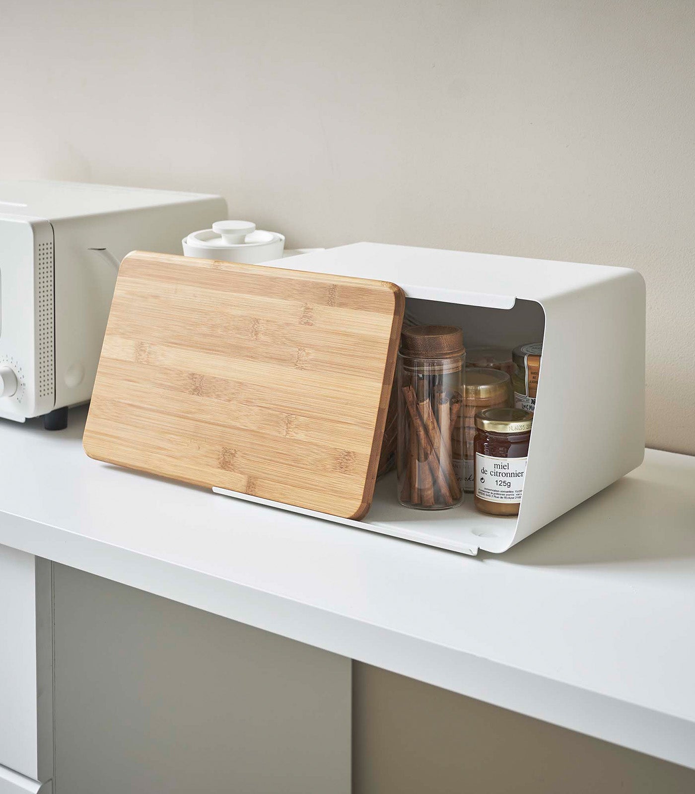 Bread Box with Cutting Board Lid