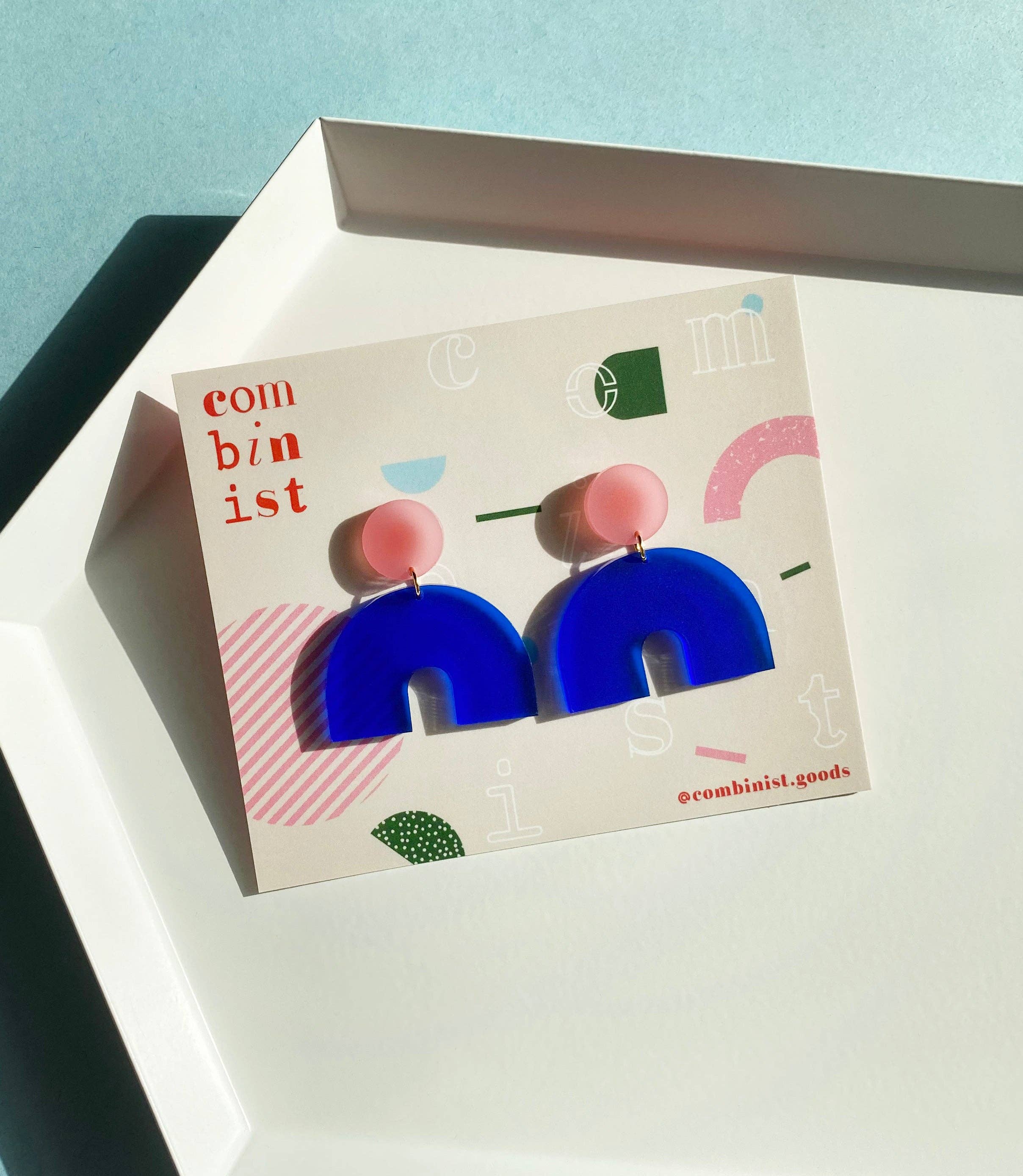 Daze Small Earrings | Pink + Blue
