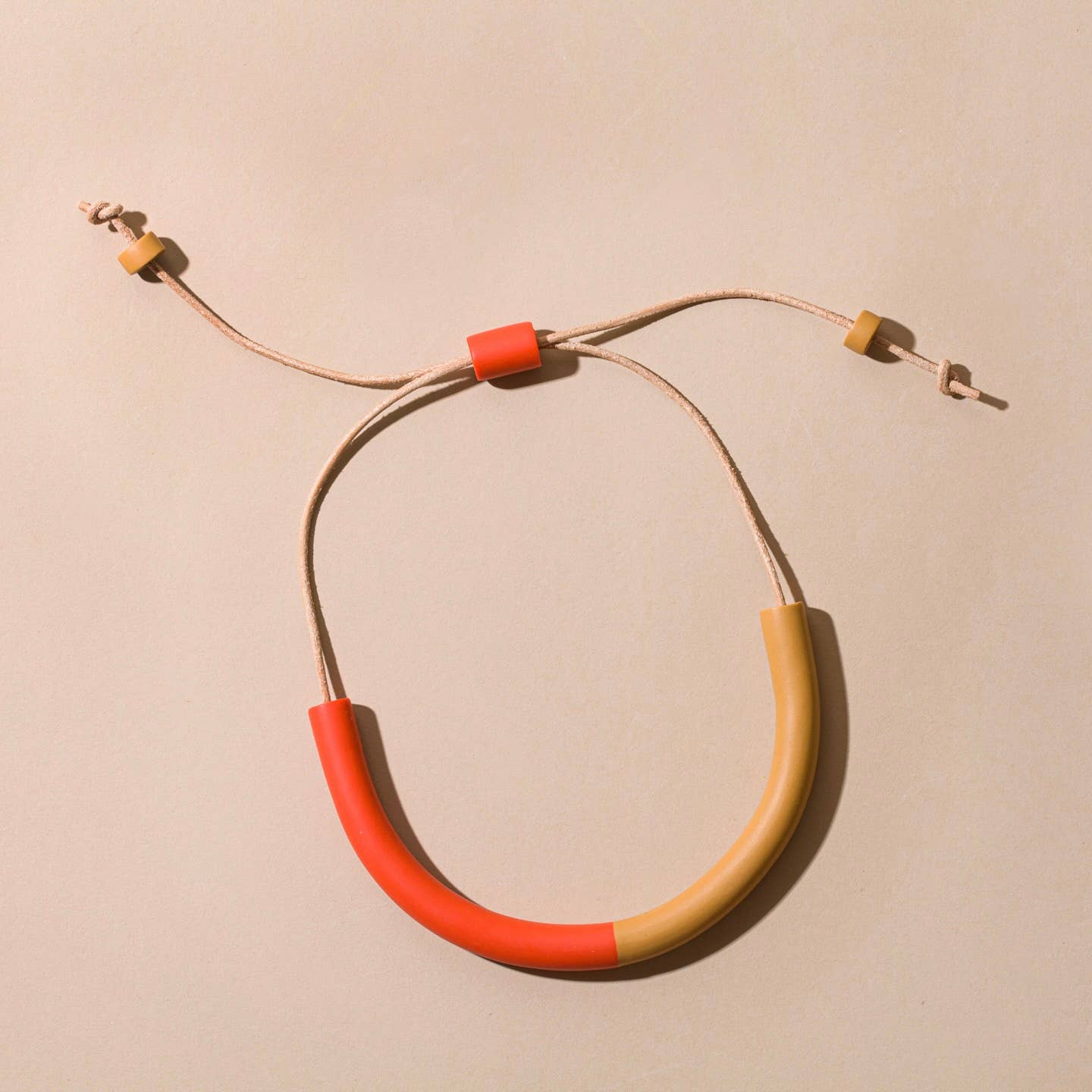 Two- Tone Harper Mini Mustard/Poppy Necklace
