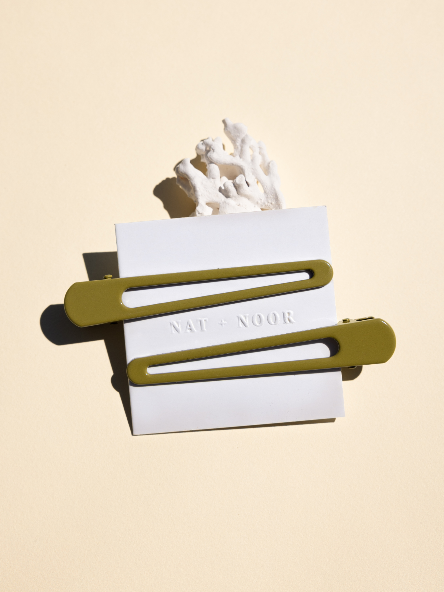 Triangle Hair Clip in Olive