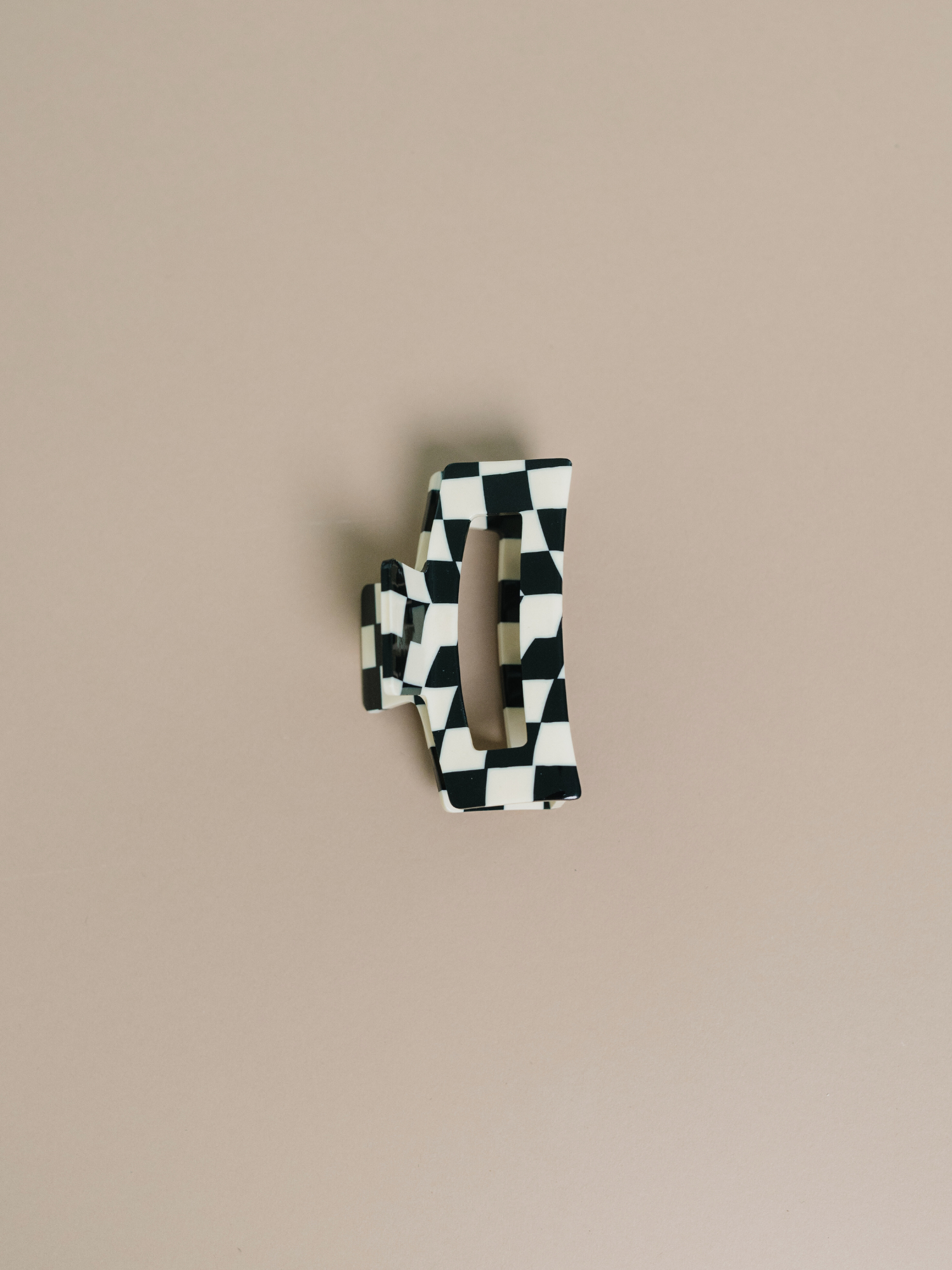 Checkered Hair Claw Clip