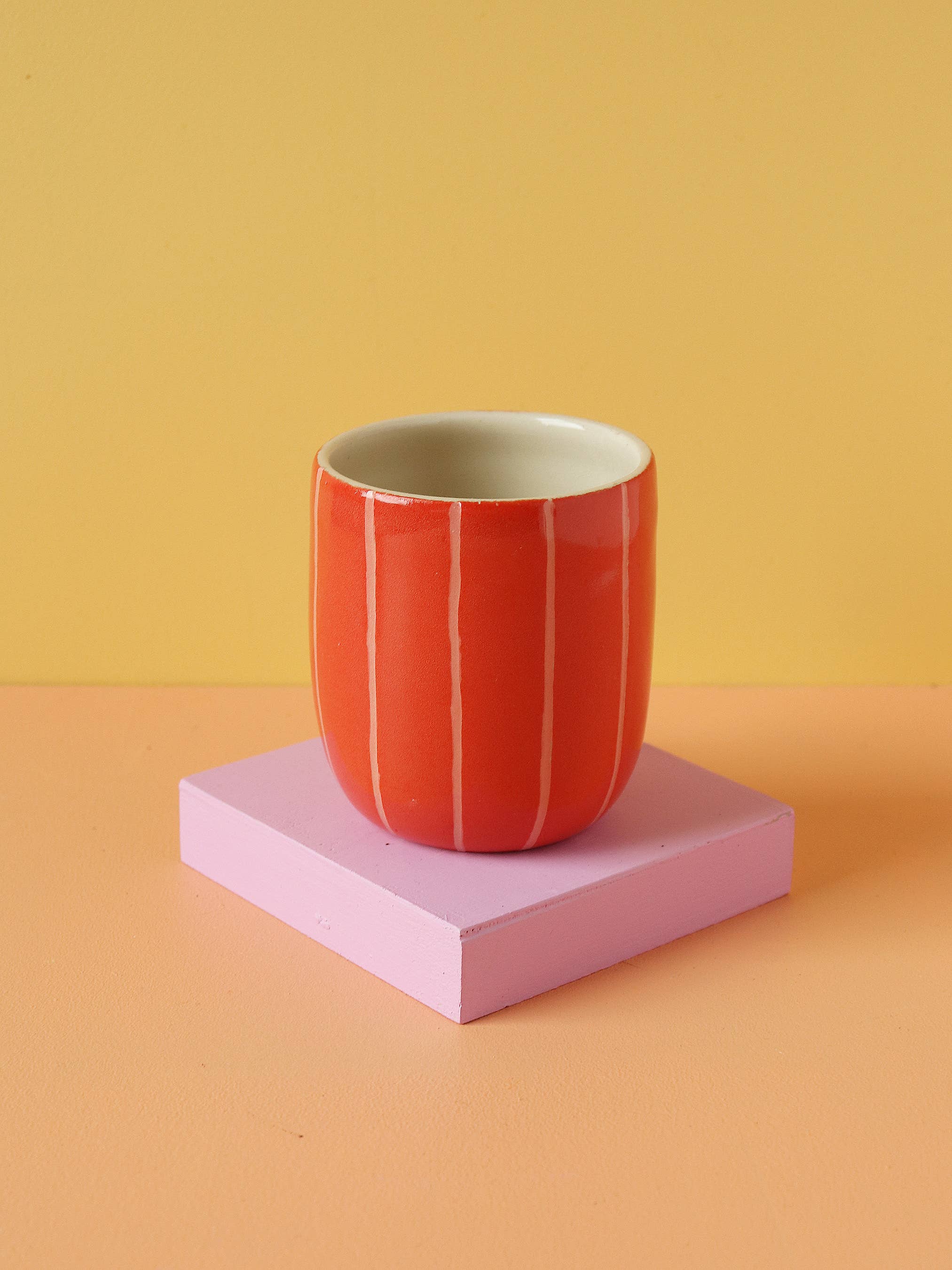Small Ceramic Tumbler - Stripes