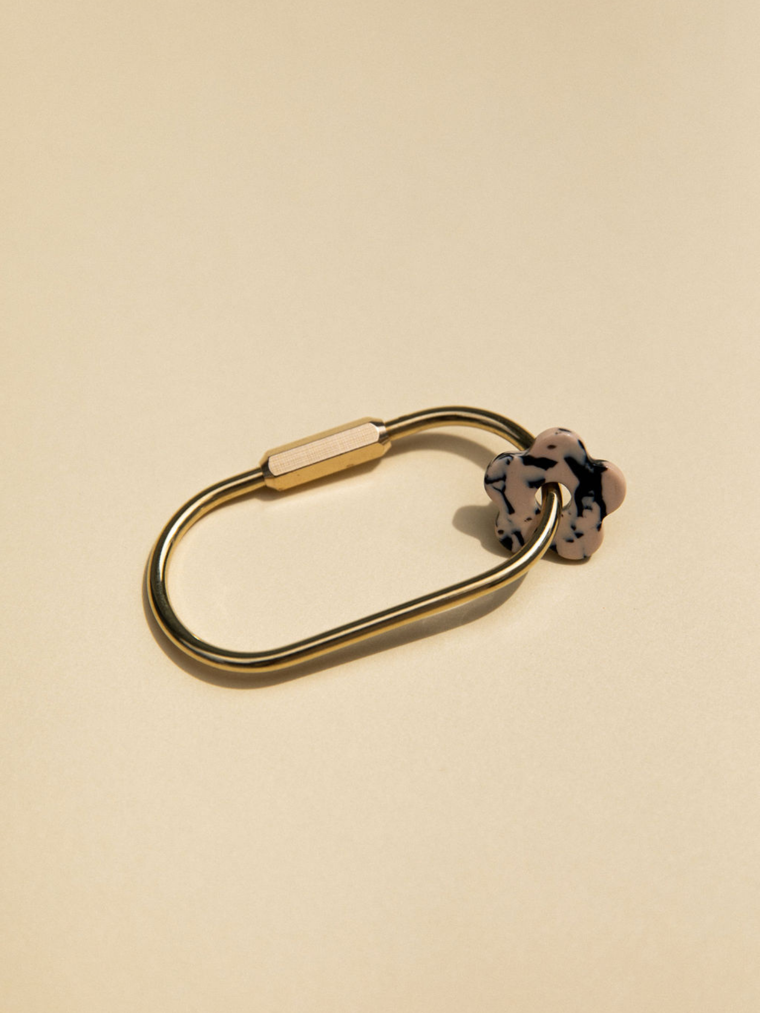 Brass Flower Keychain