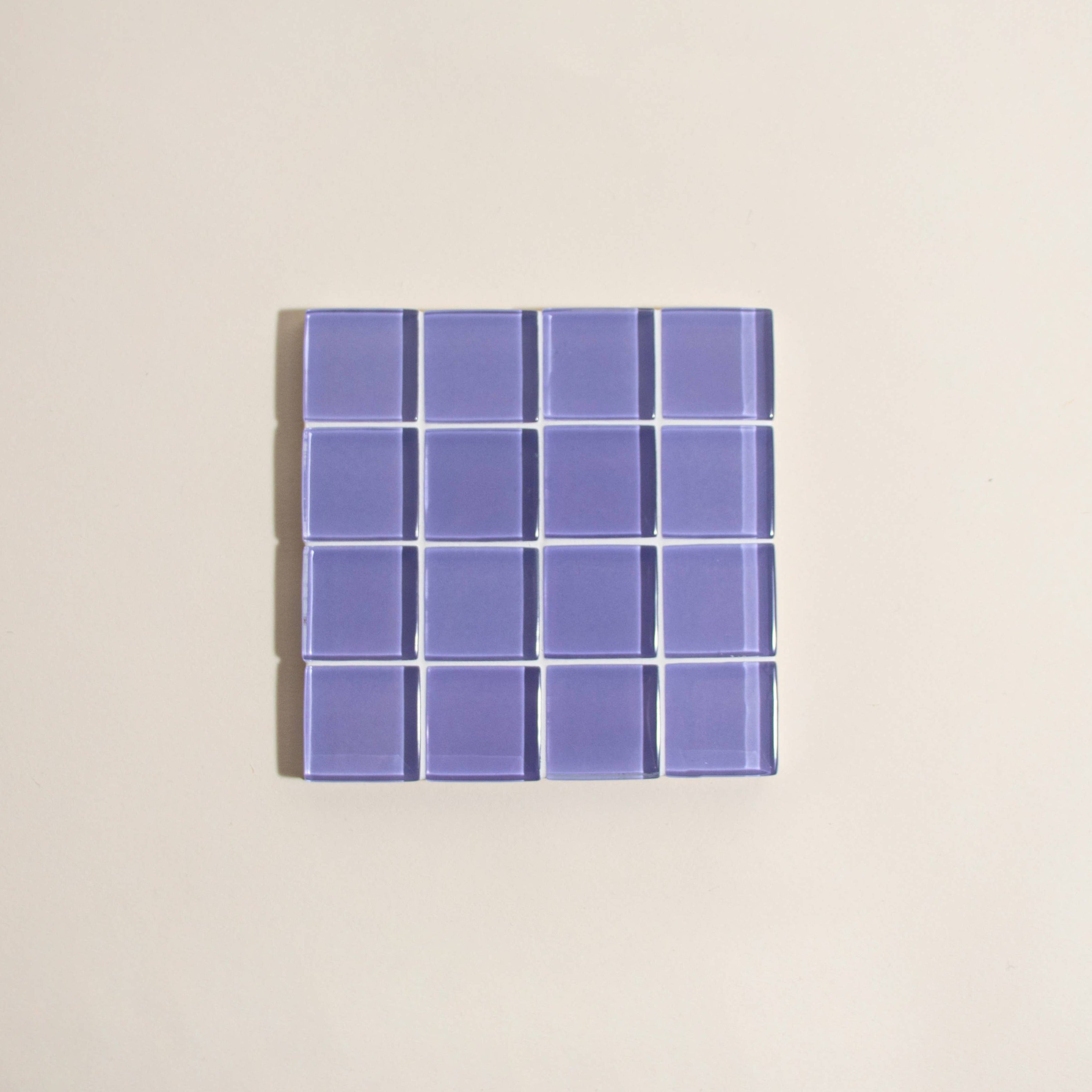 Glass Tile Coaster - Lilac