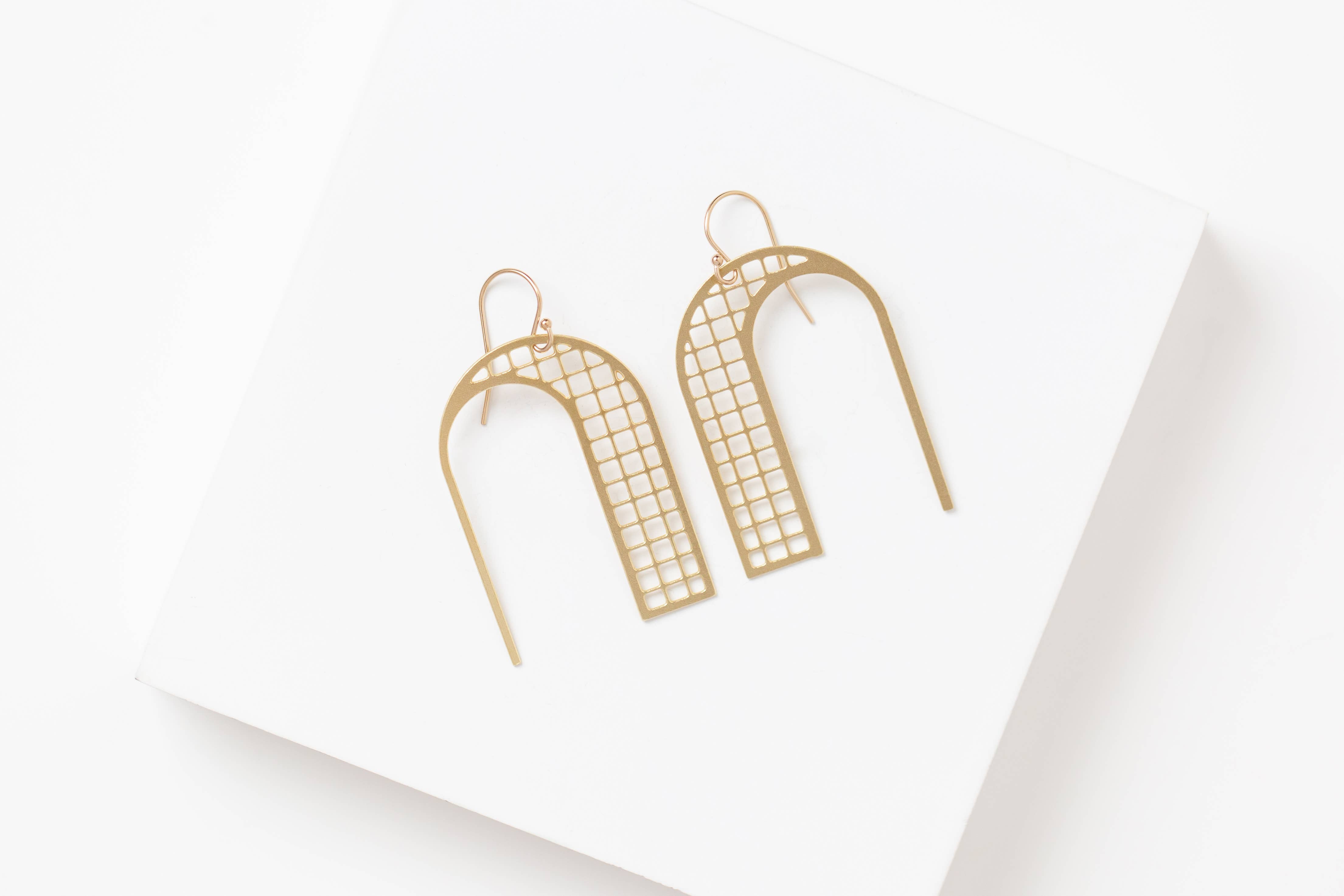 Porte Earrings | arched statement earrings
