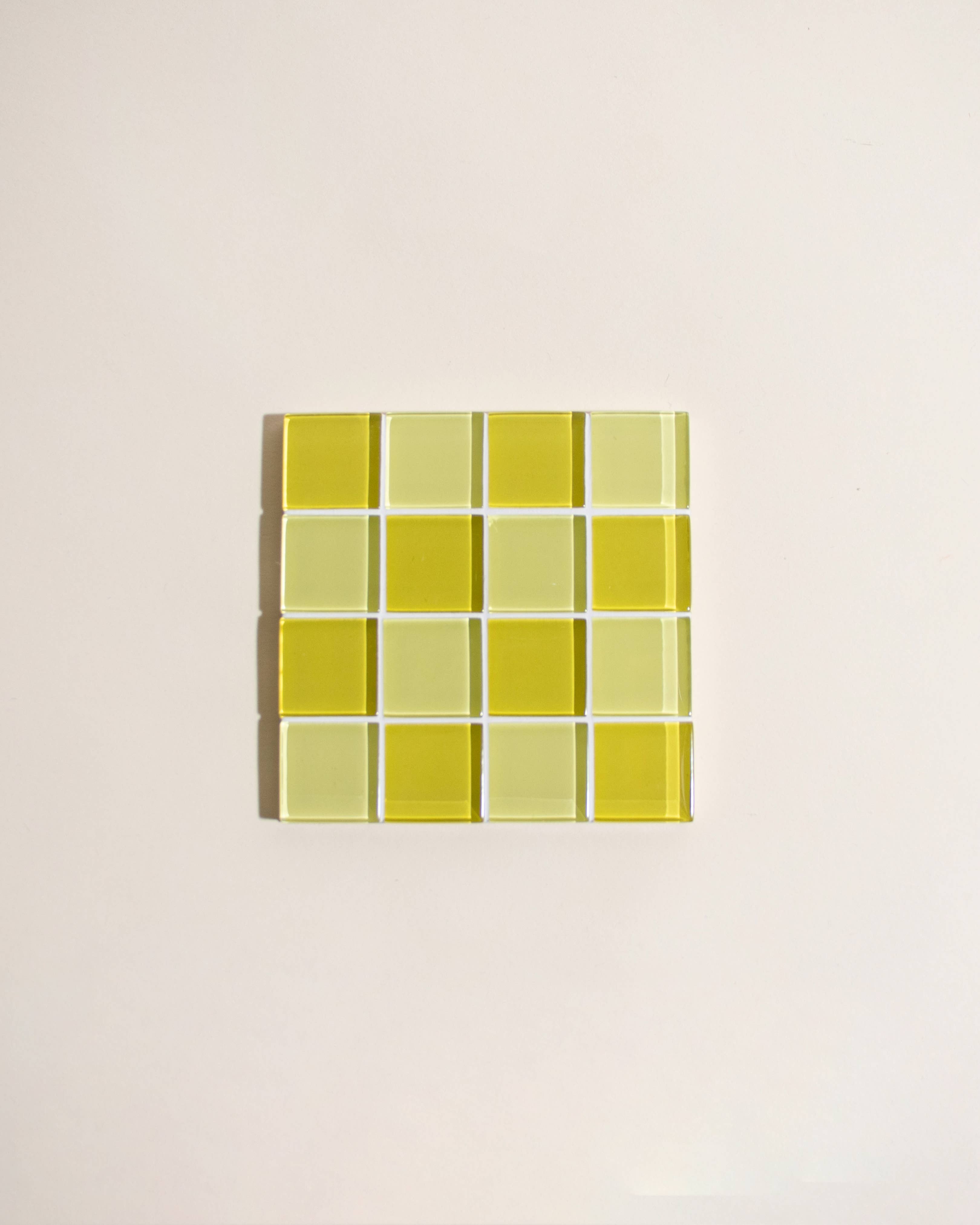Glass Tile Coaster - Banana Frosting