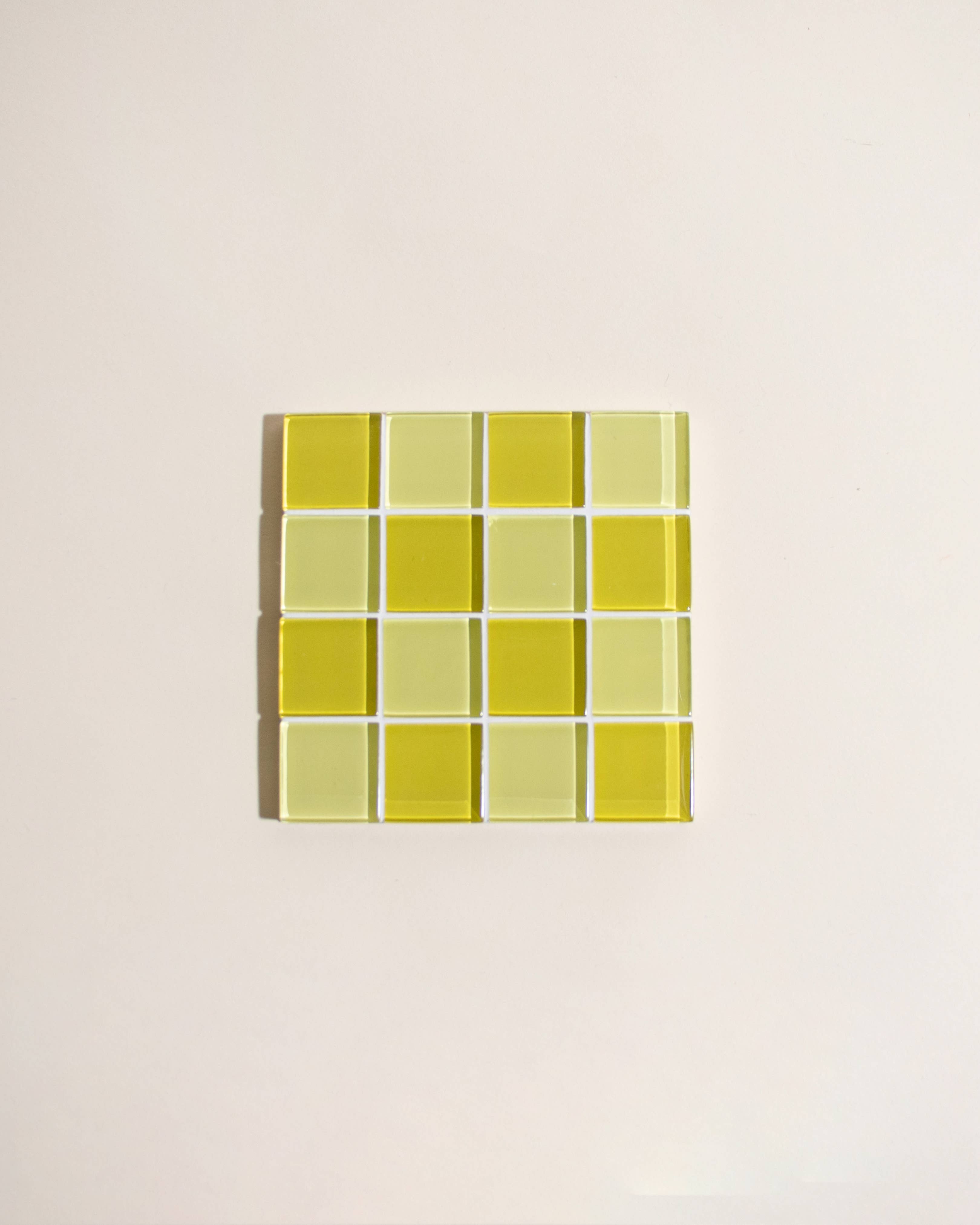 Glass Tile Coaster - Banana Frosting