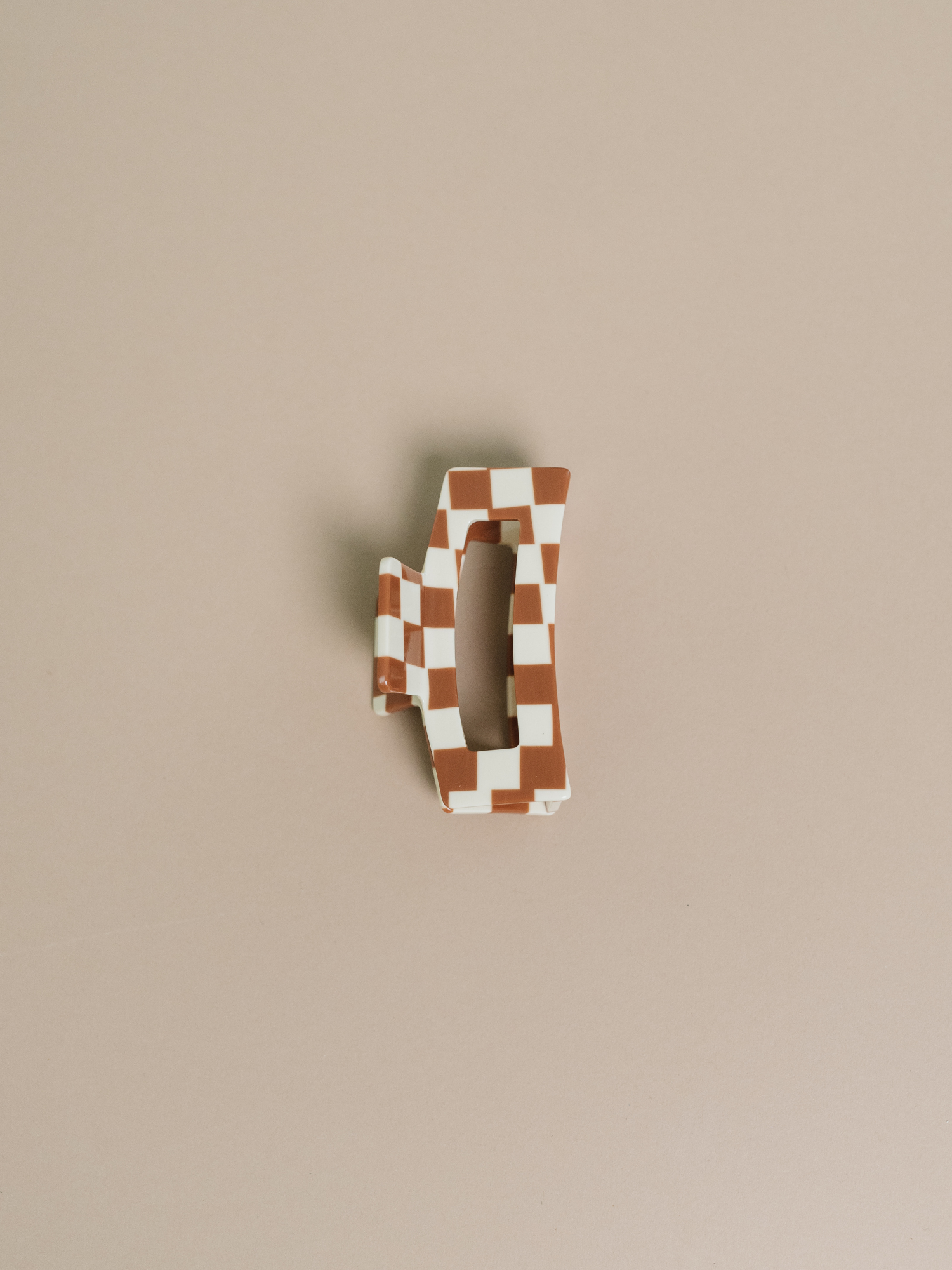 Checkered Hair Claw Clip