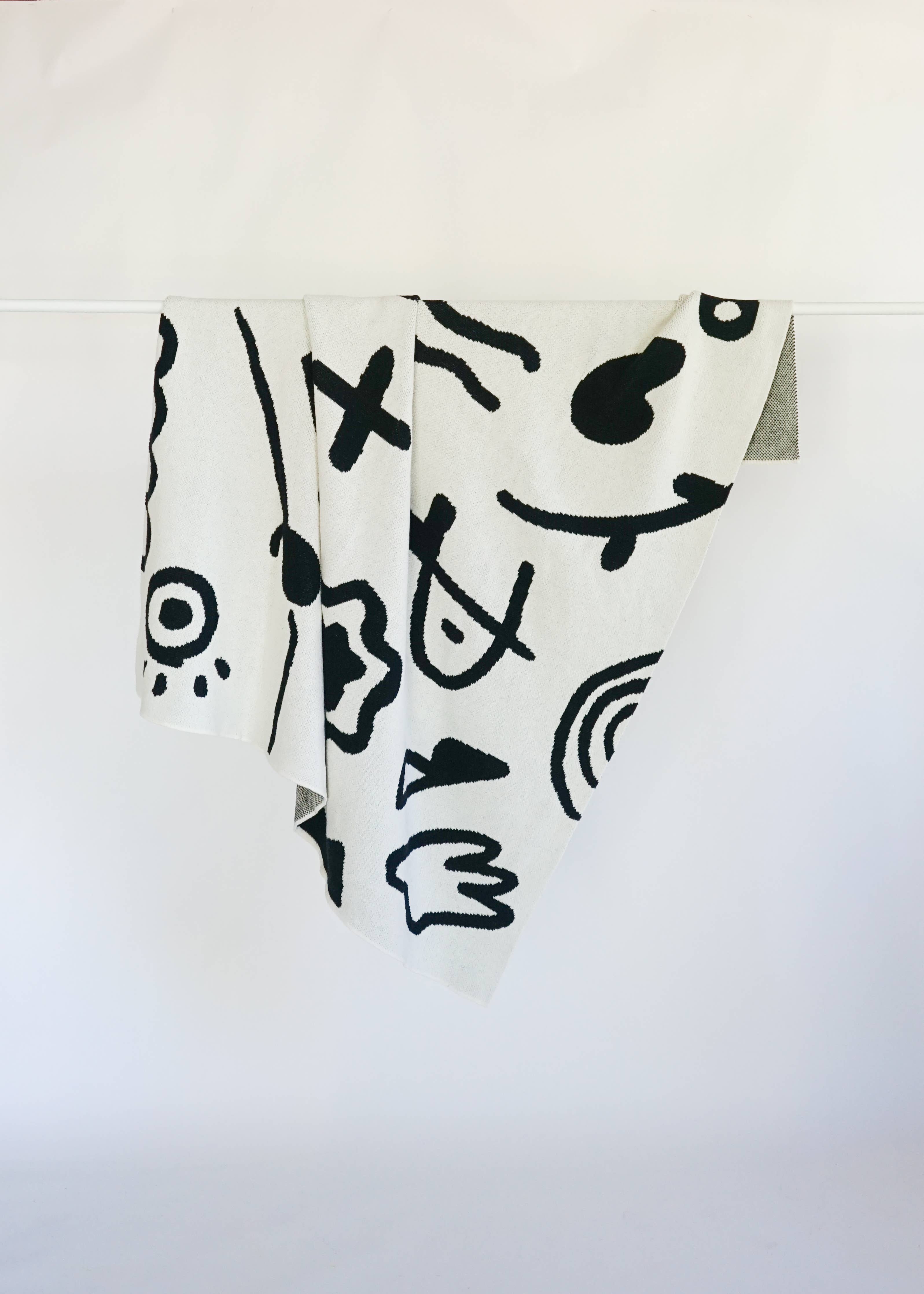 Abstract Knit Blanket