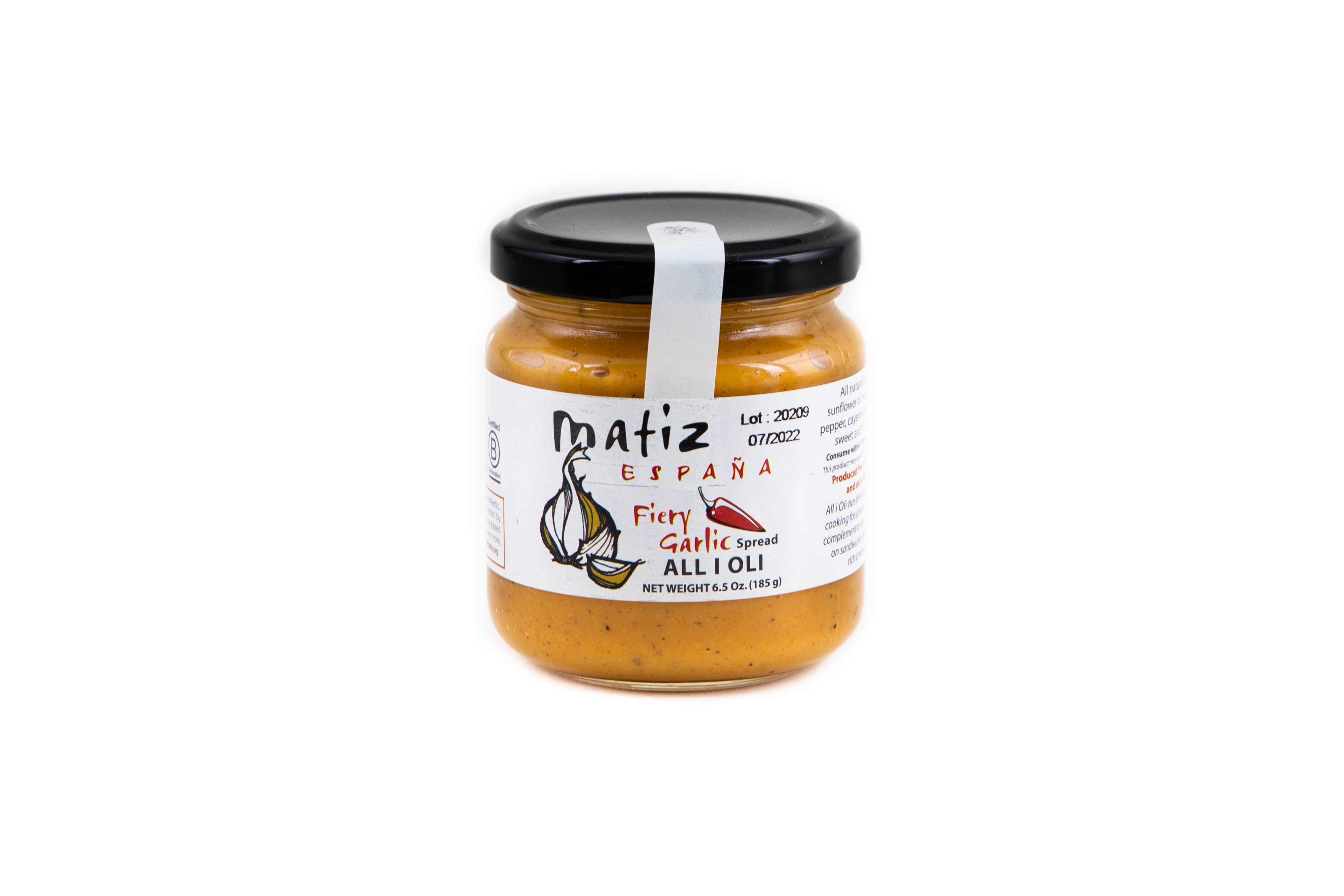 Matiz All I Oli Fiery Garlic Spread - 6.5oz