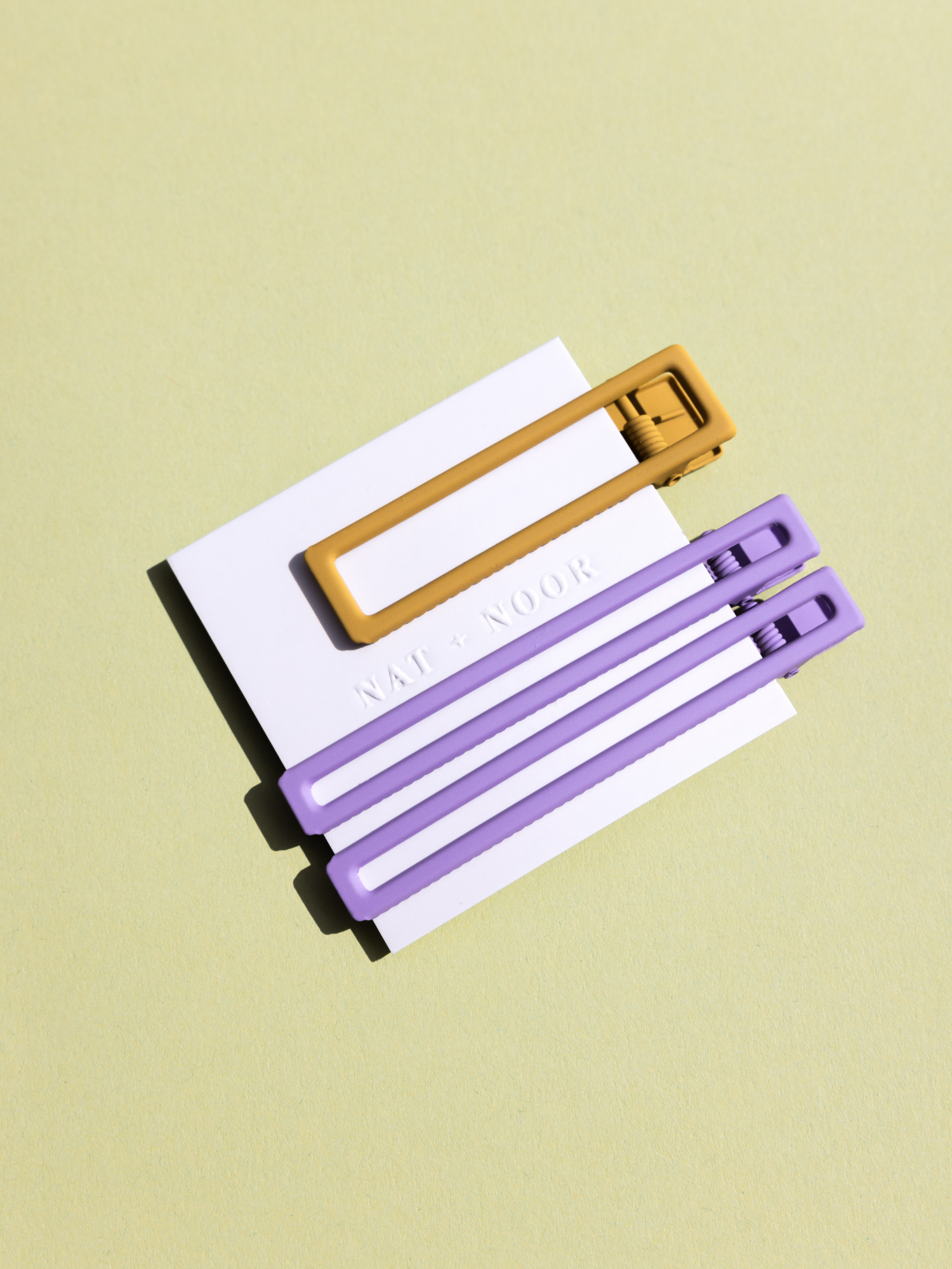 Yarrow Hair Clip in Lilac + Mustard
