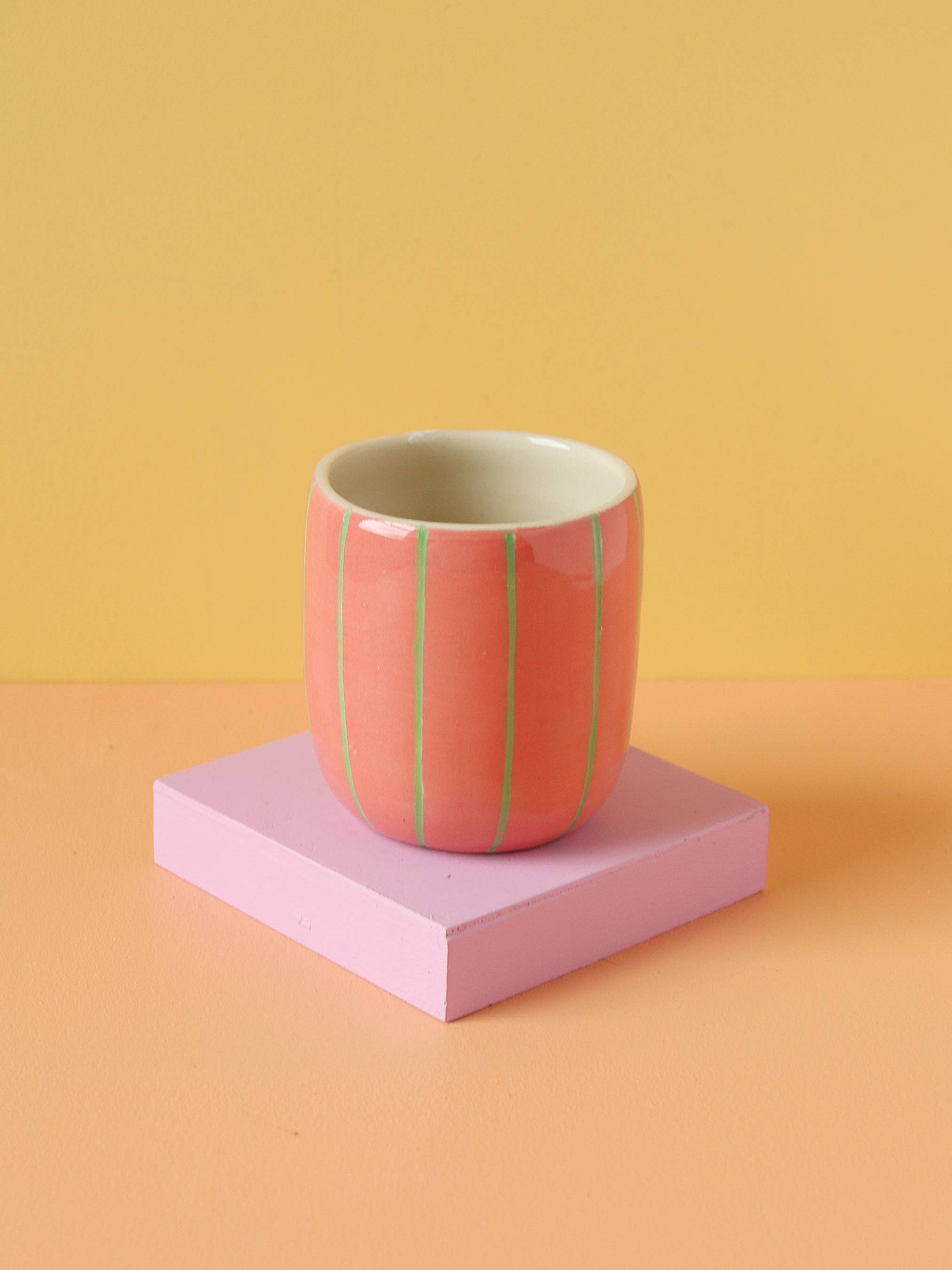 Small Ceramic Tumbler - Stripes