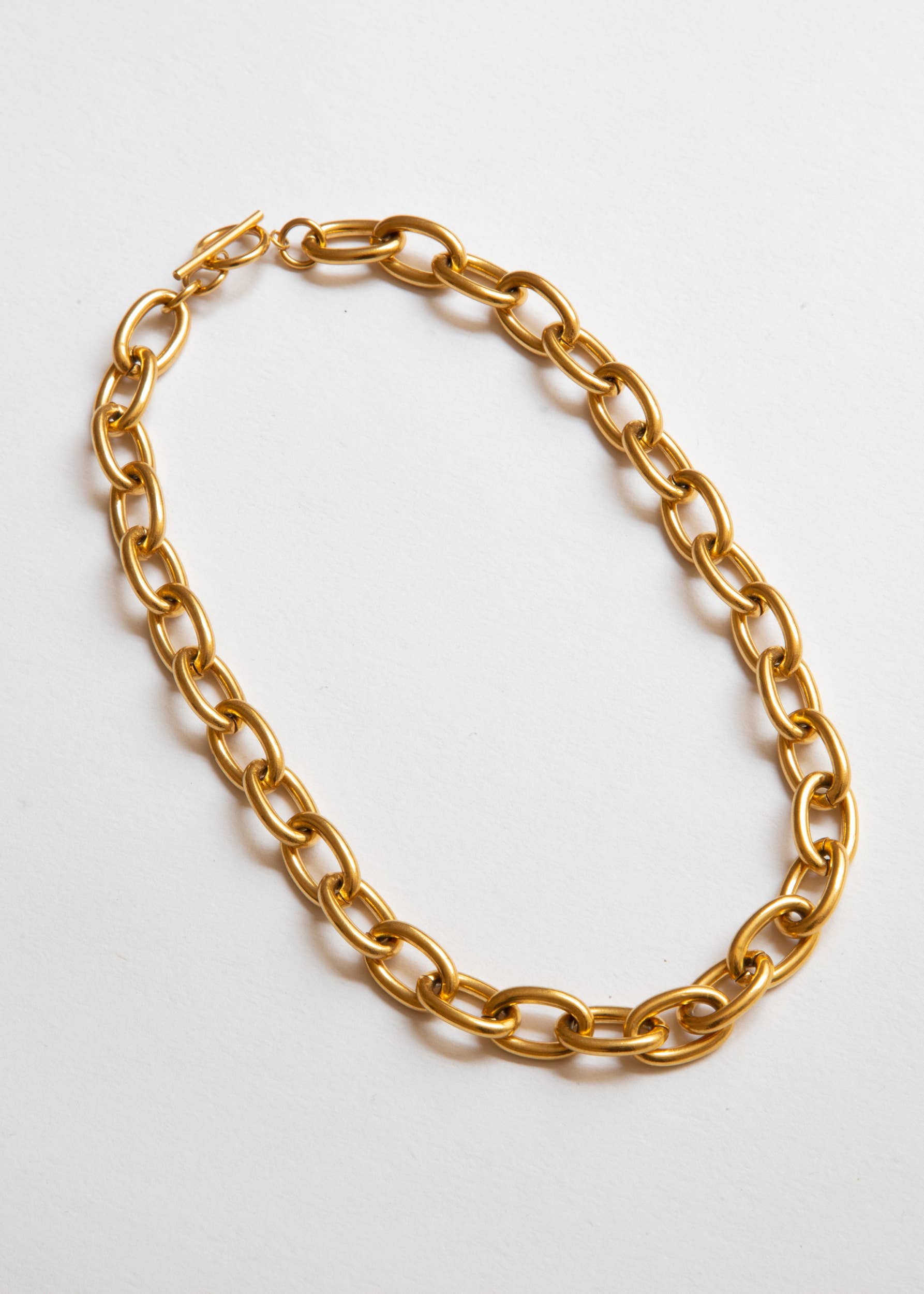 Curb Chain Necklace | Gold