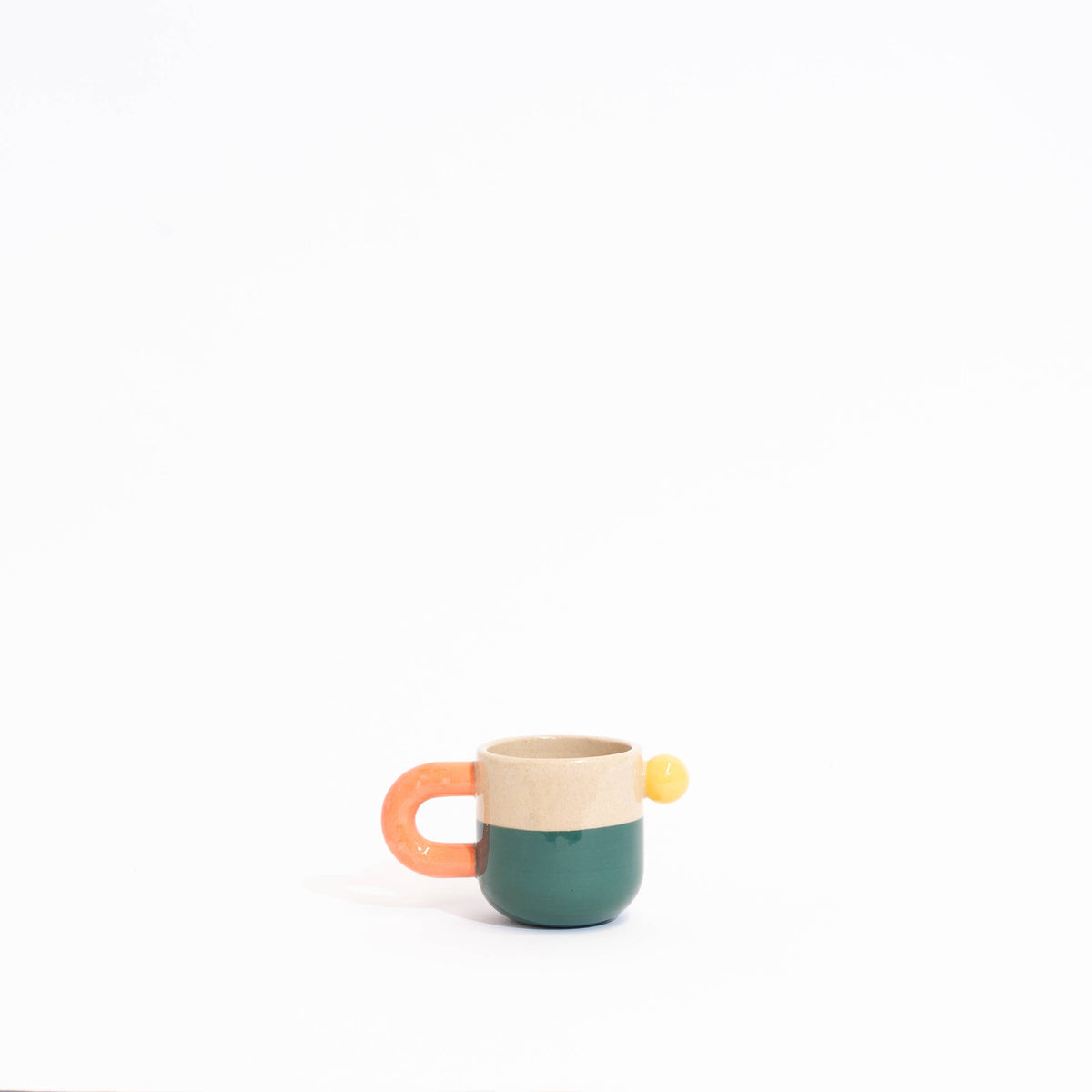 Color Block Espresso Cup | Teal