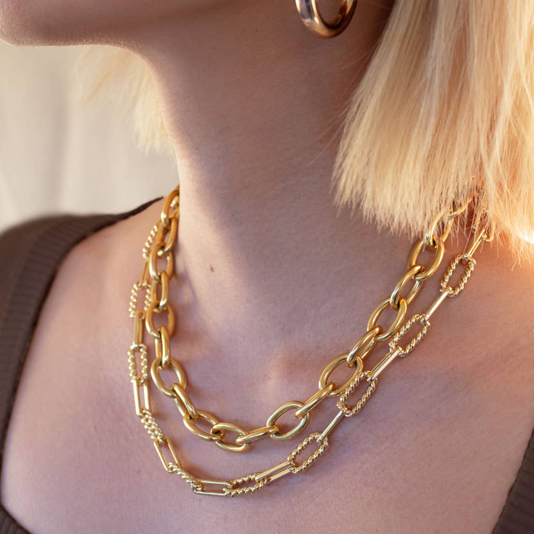 Curb Chain Necklace | Gold