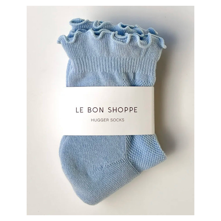 Ruffled Hugger Crew Socks | Periwinkle