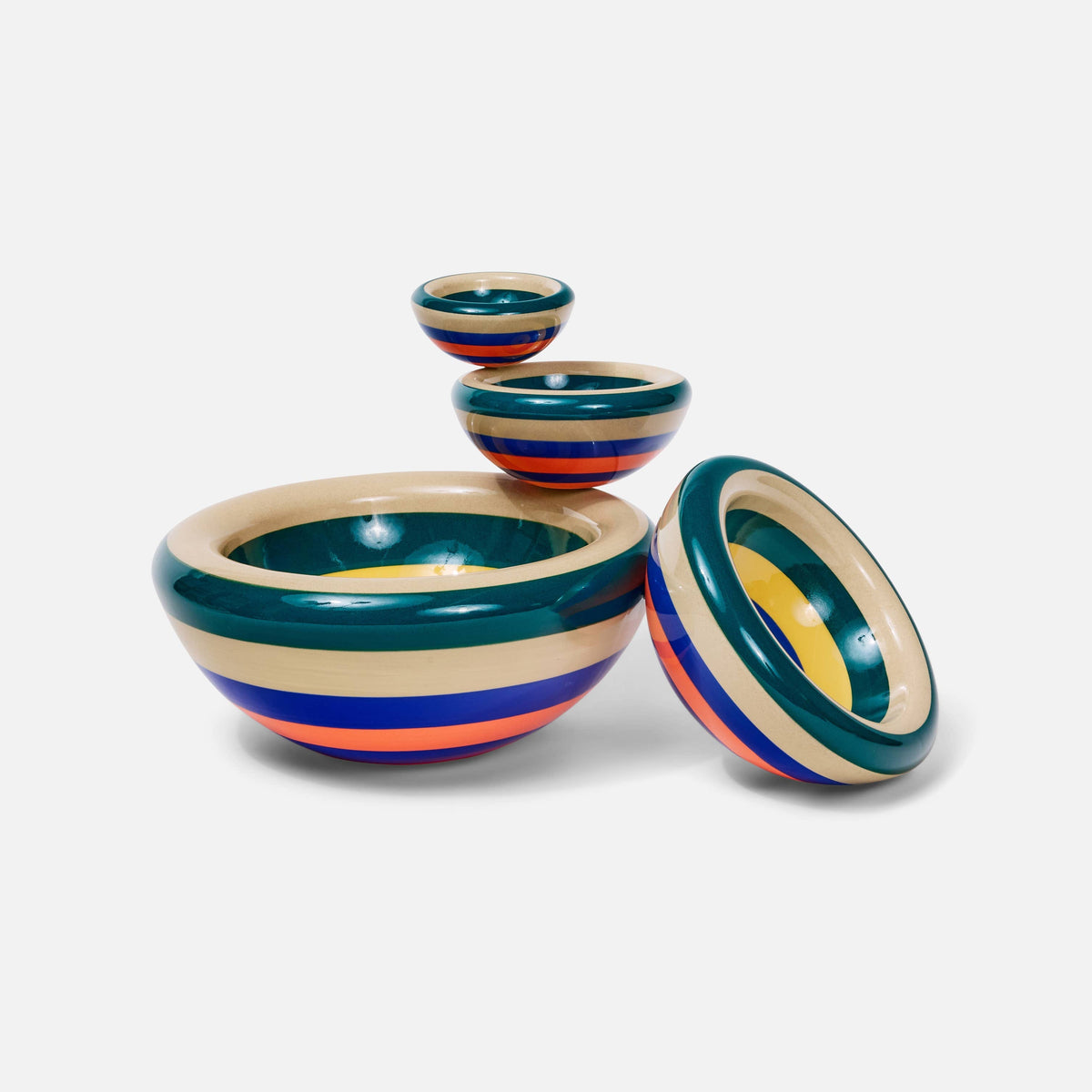 Mini Curvy Bowl | Multicolor Stripes