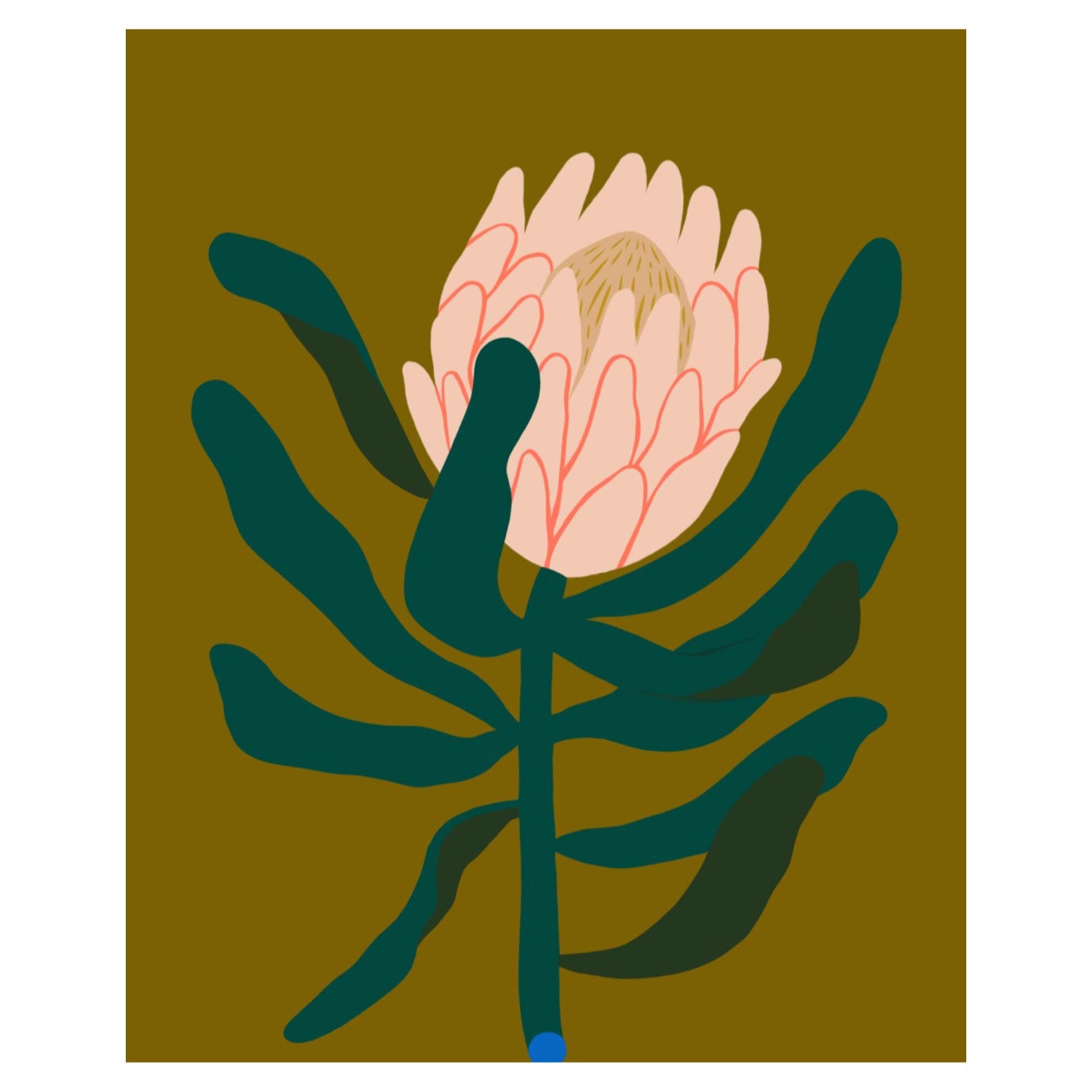 Cream Protea Print