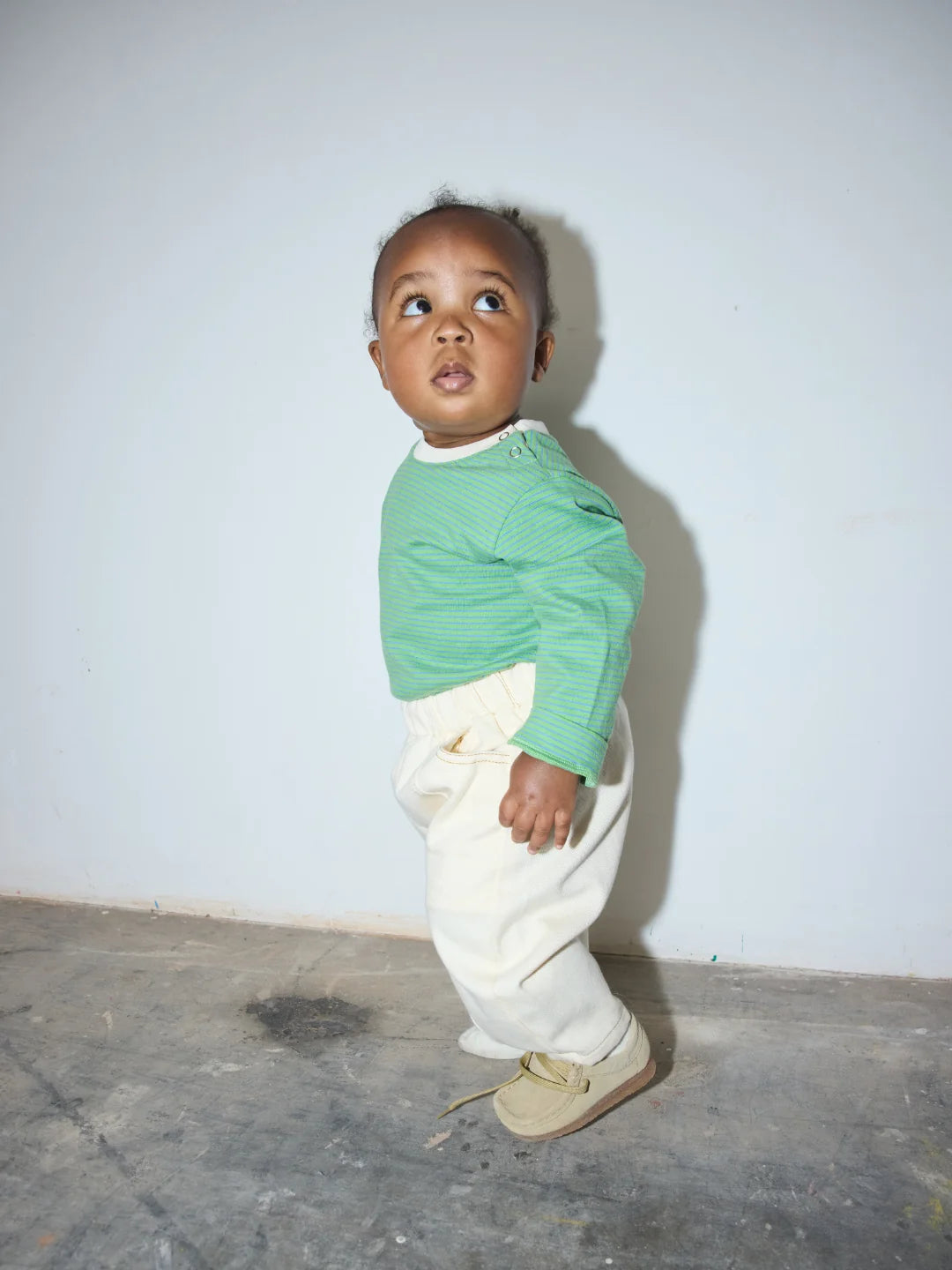 Baby Stripe Longsleeve | Green + Blue