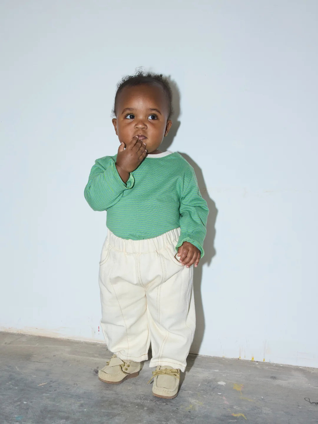 Baby Stripe Longsleeve | Green + Blue