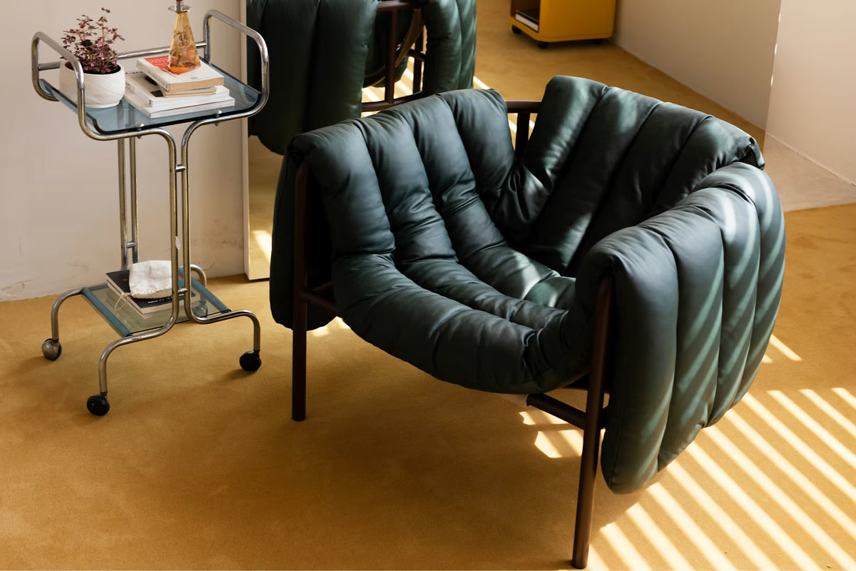 Puffy Lounge Chair | Chocolate Brown Base