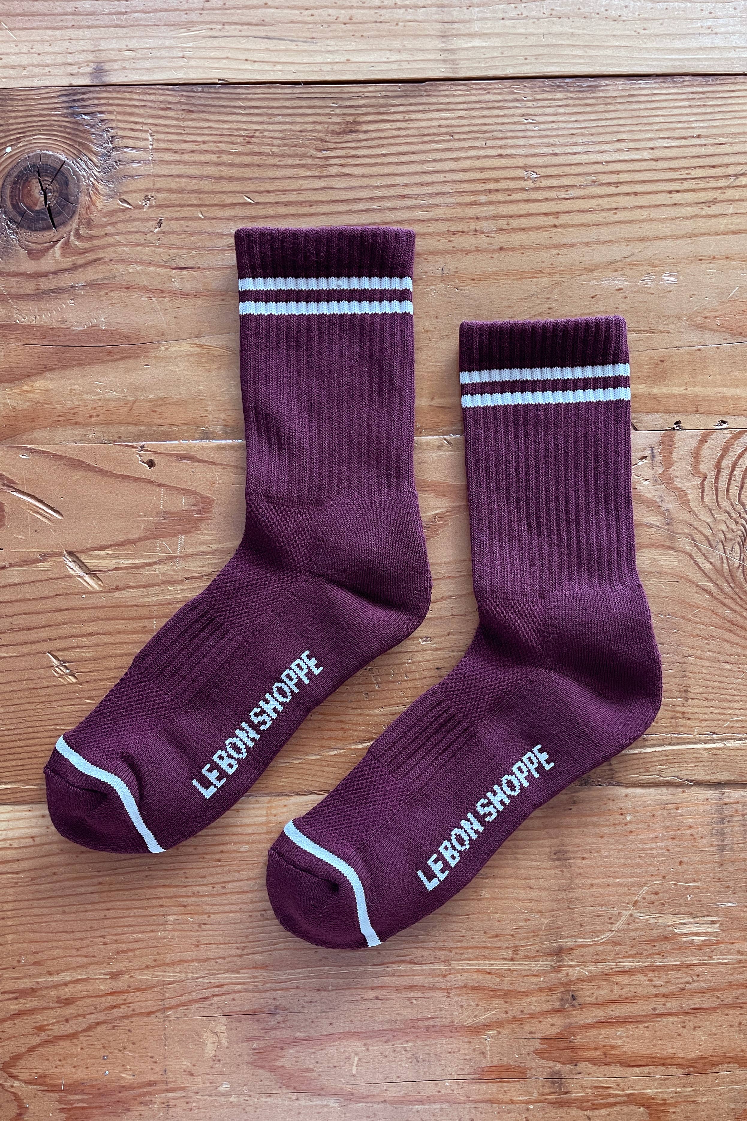 Boyfriend Socks: Maroon