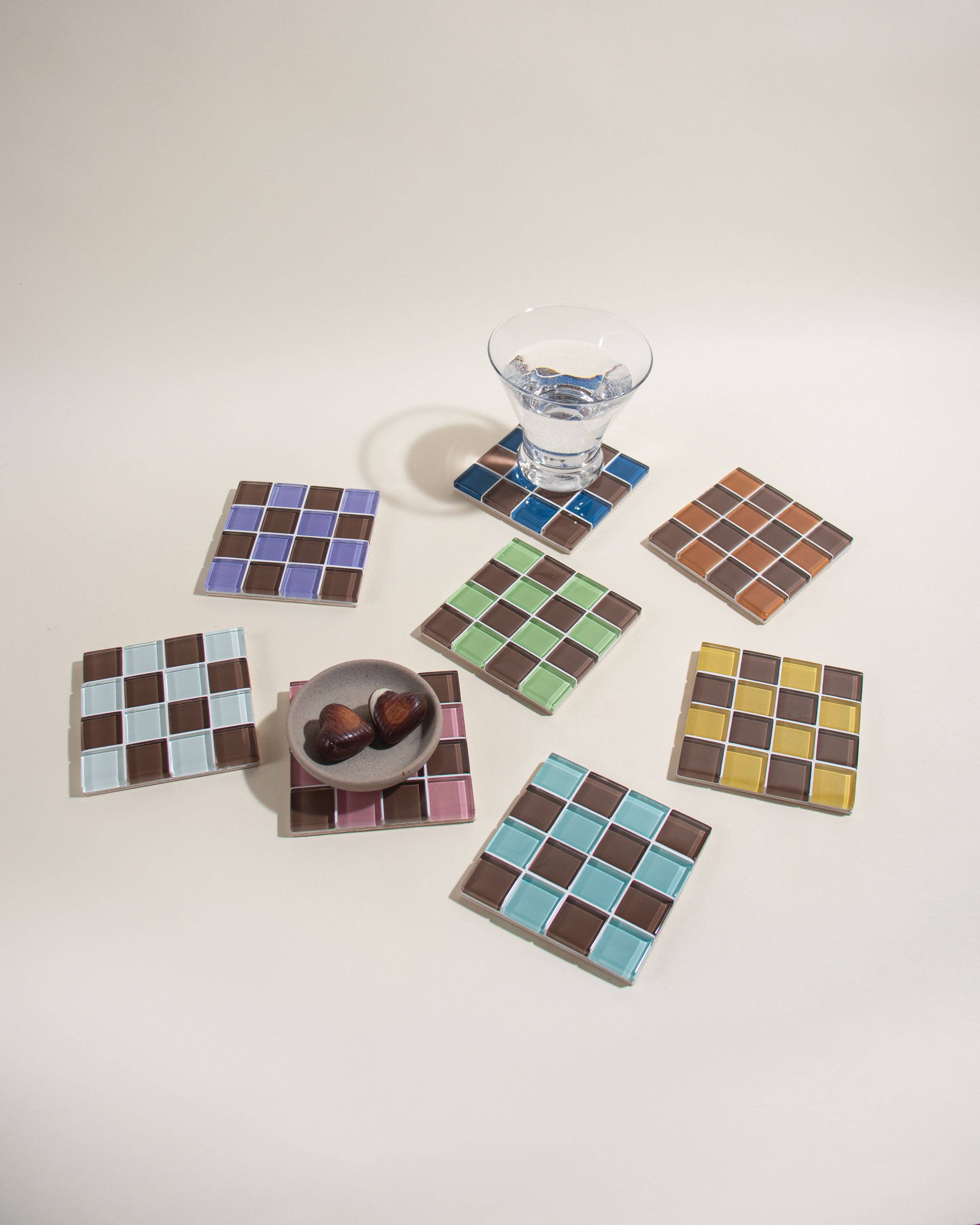 Glass Tile Coaster | Classic Milk Chocolate