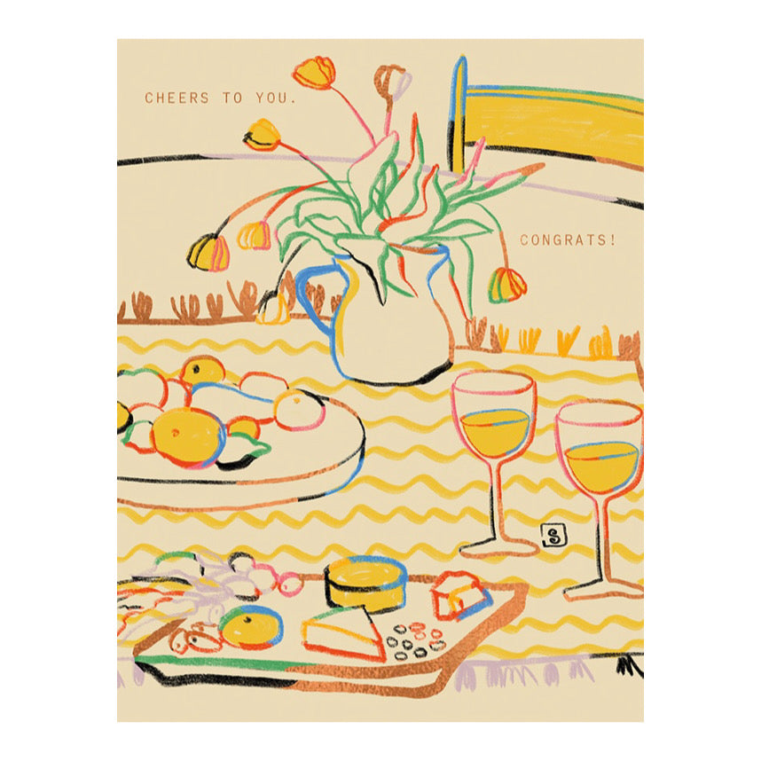 Cheers To You, Congrats! | Greeting Card