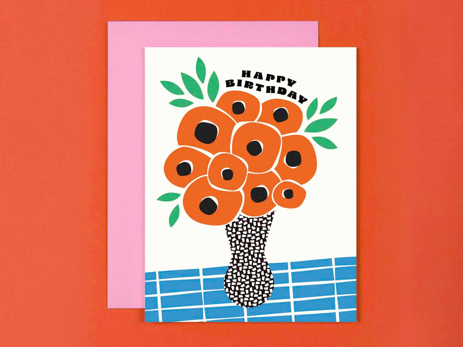 Poppy Birthday Card