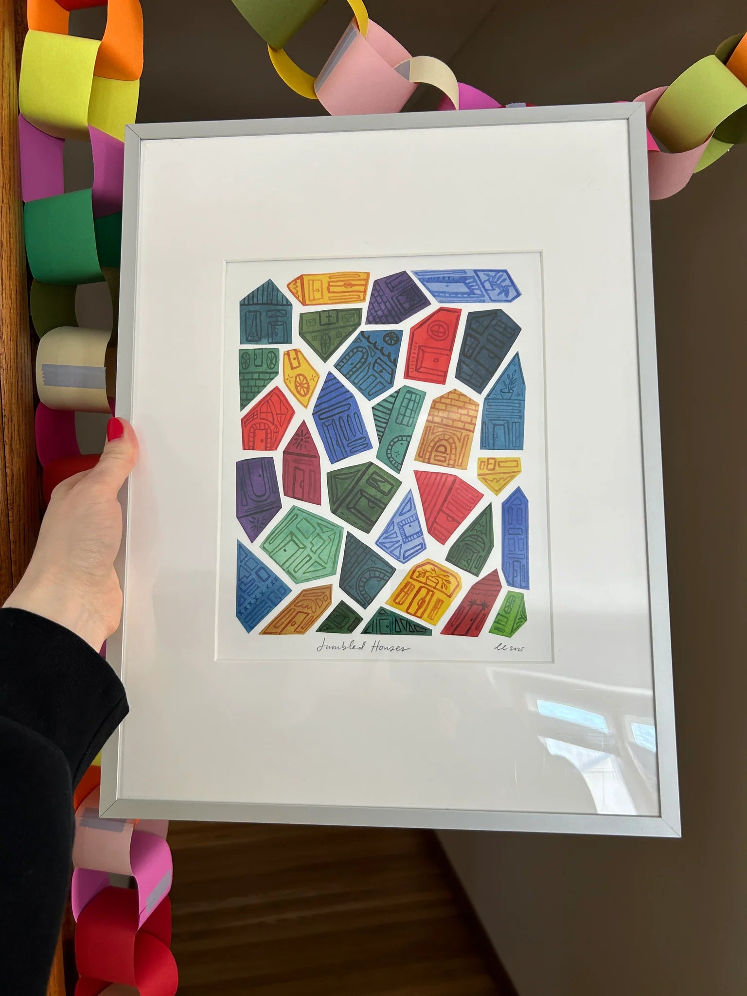 8”x10” Giclée Fine Art Print: Jumbled Houses