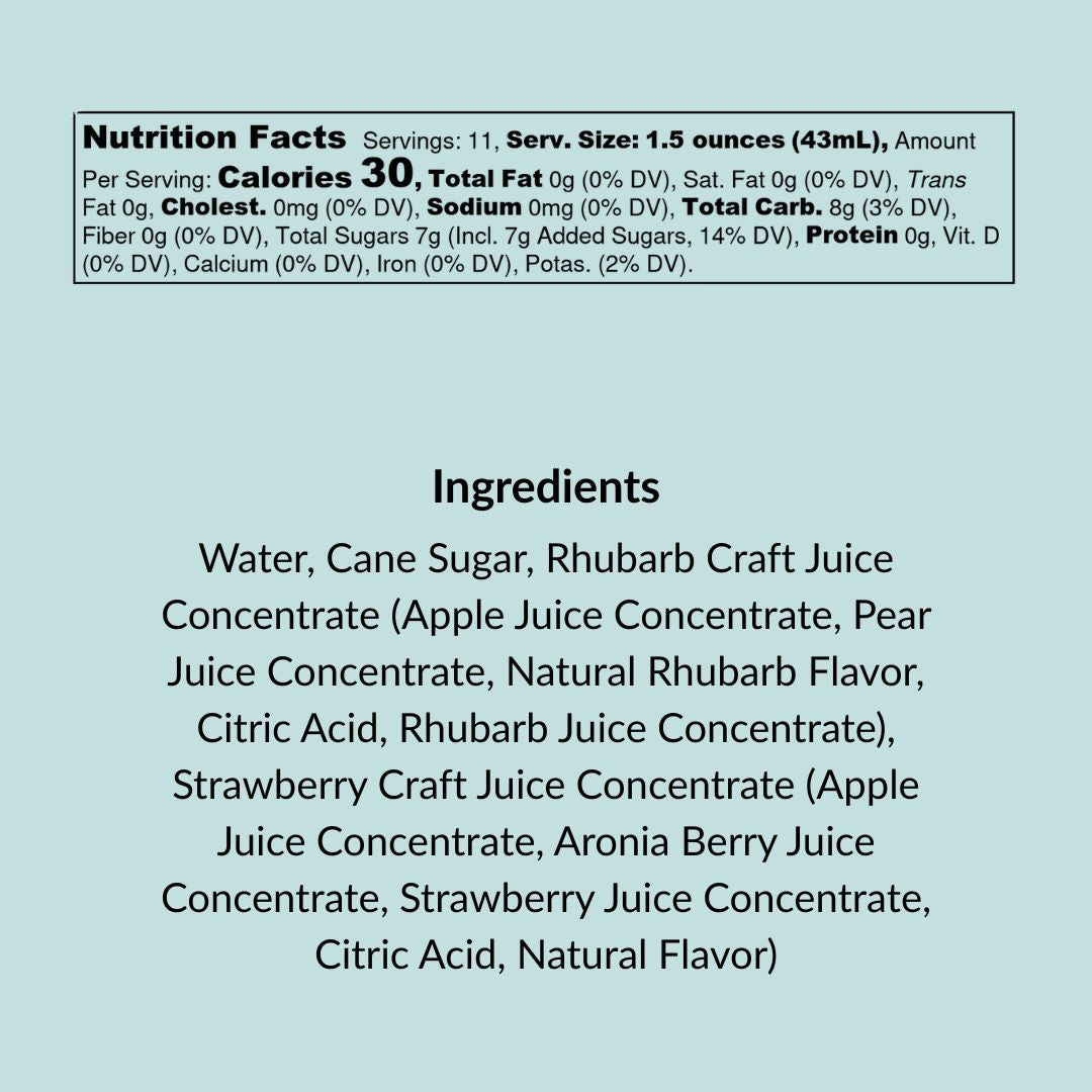 Strawberry & Rhubarb | Cocktail & Mocktail Mixer