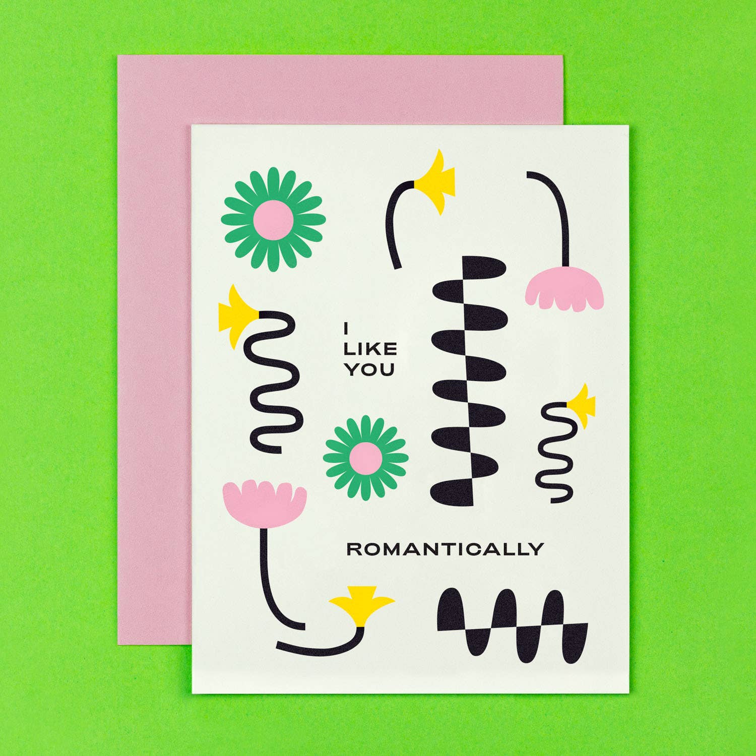 I Like You Romantically • Funny Floral Love Card