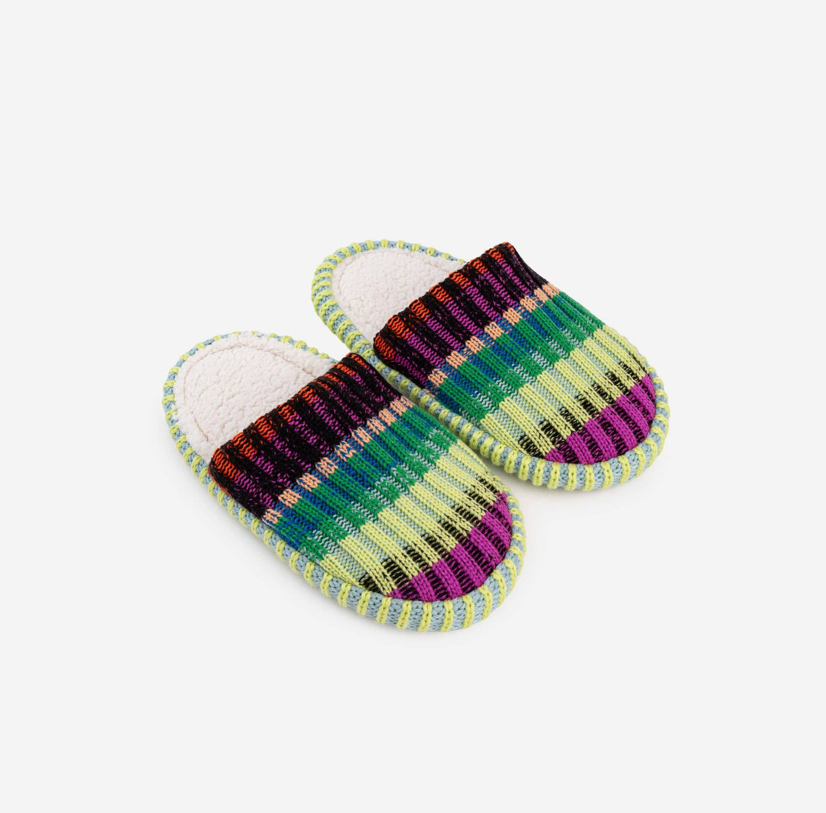 Mosaic Slide Slippers | Lime Cobalt | S/M