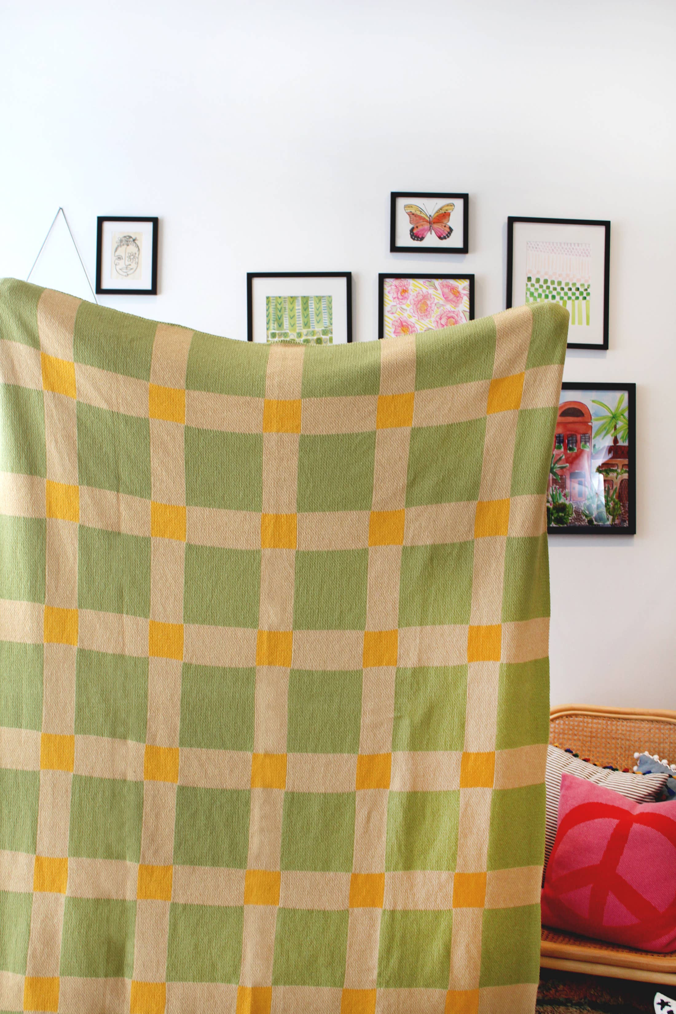 Gingham Knit Blanket | Once In A Melon