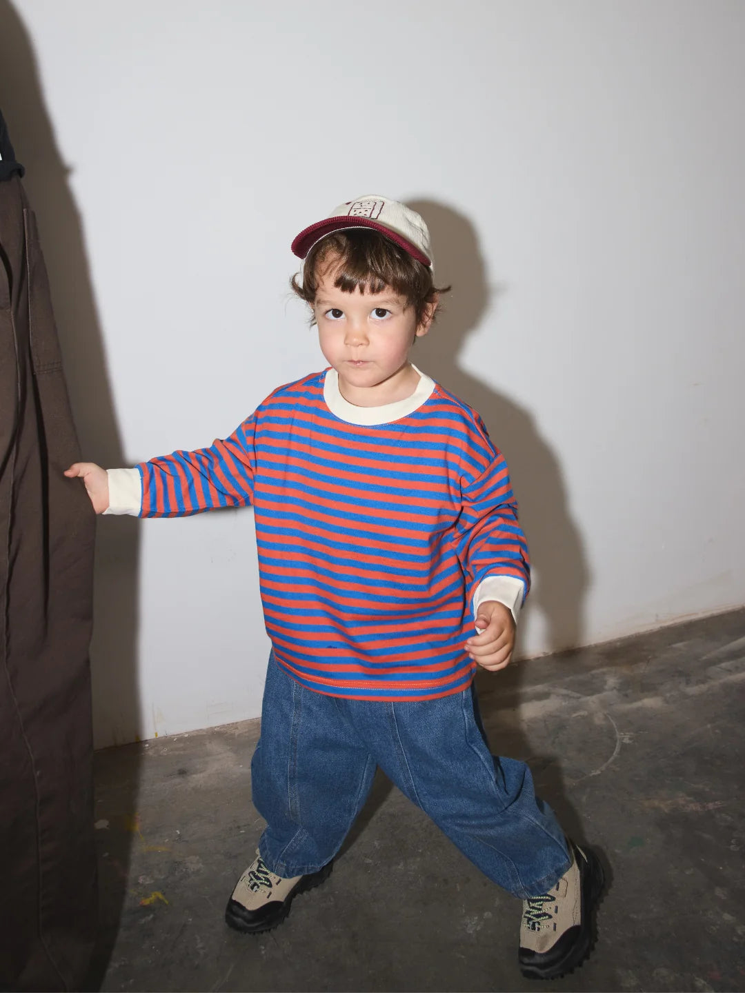 Kid's Stripe Longsleeve | Blue + Red