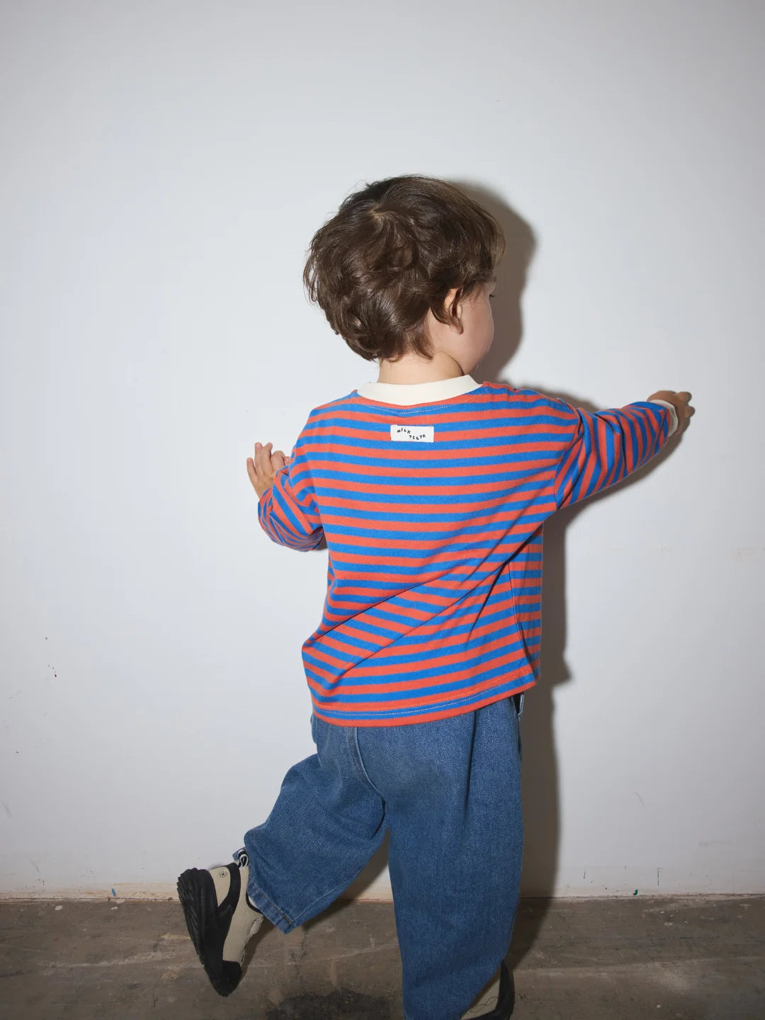 Kid's Stripe Longsleeve | Blue + Red