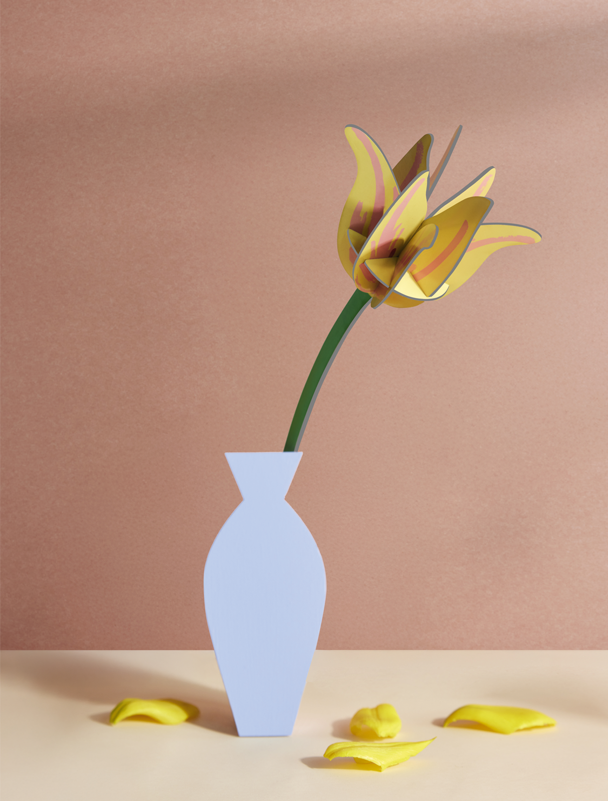 3D Flower | Yellow Tulip