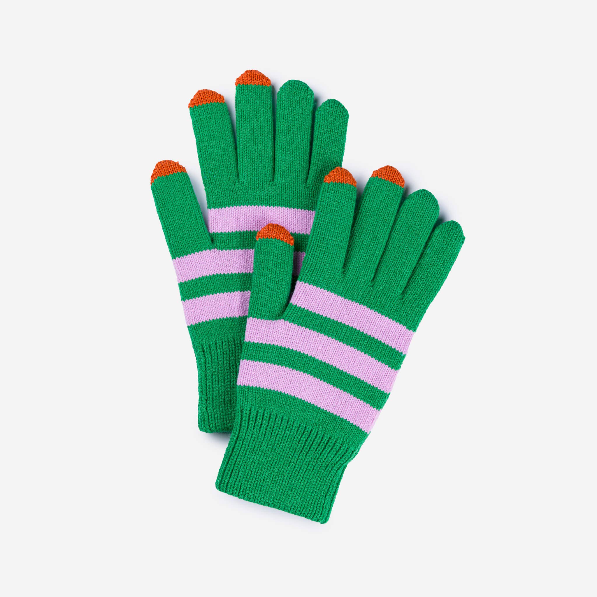 Stripe Touchscreen Gloves | Kelly Lilac