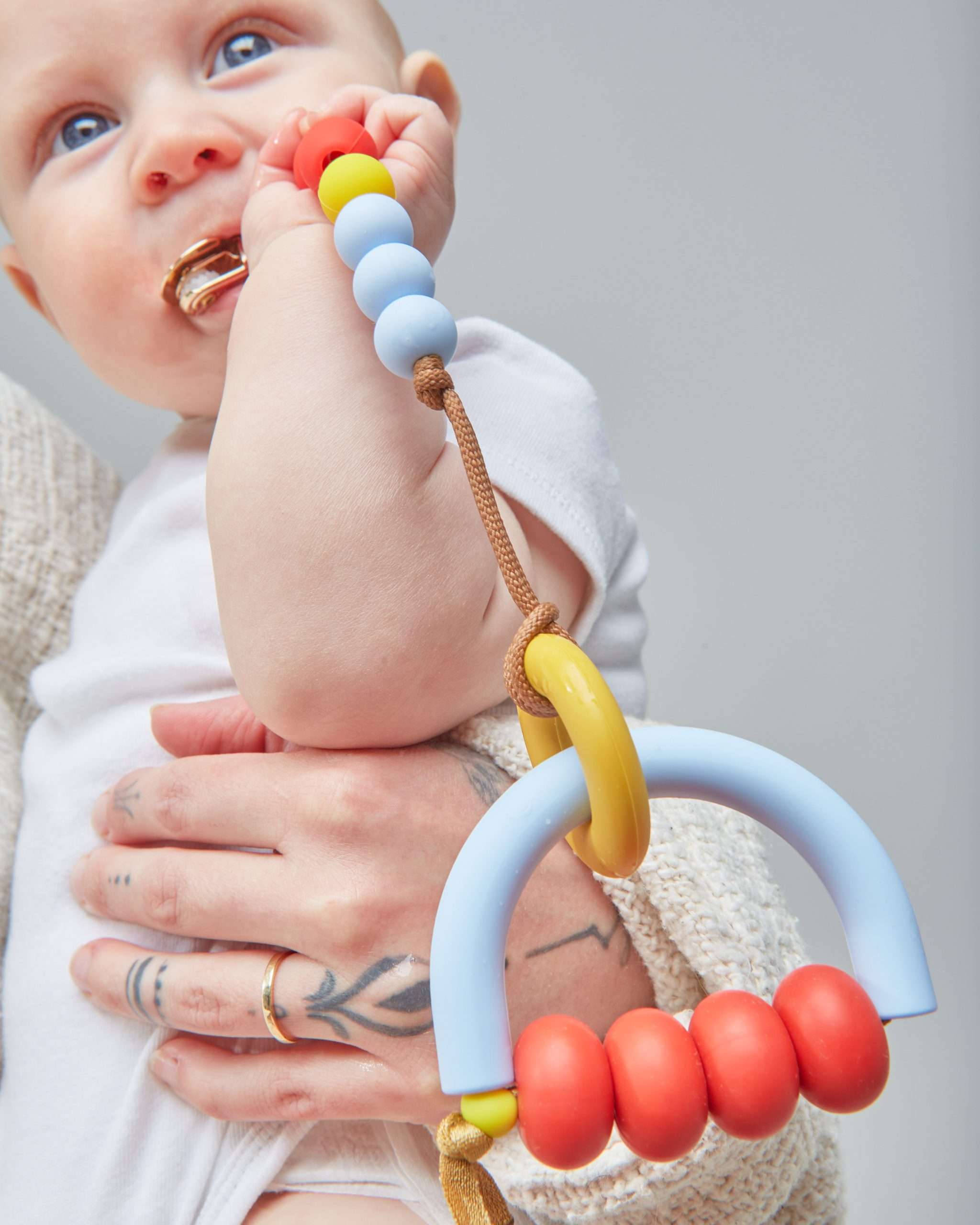 Primary Arch Ring Teether + Clip Set