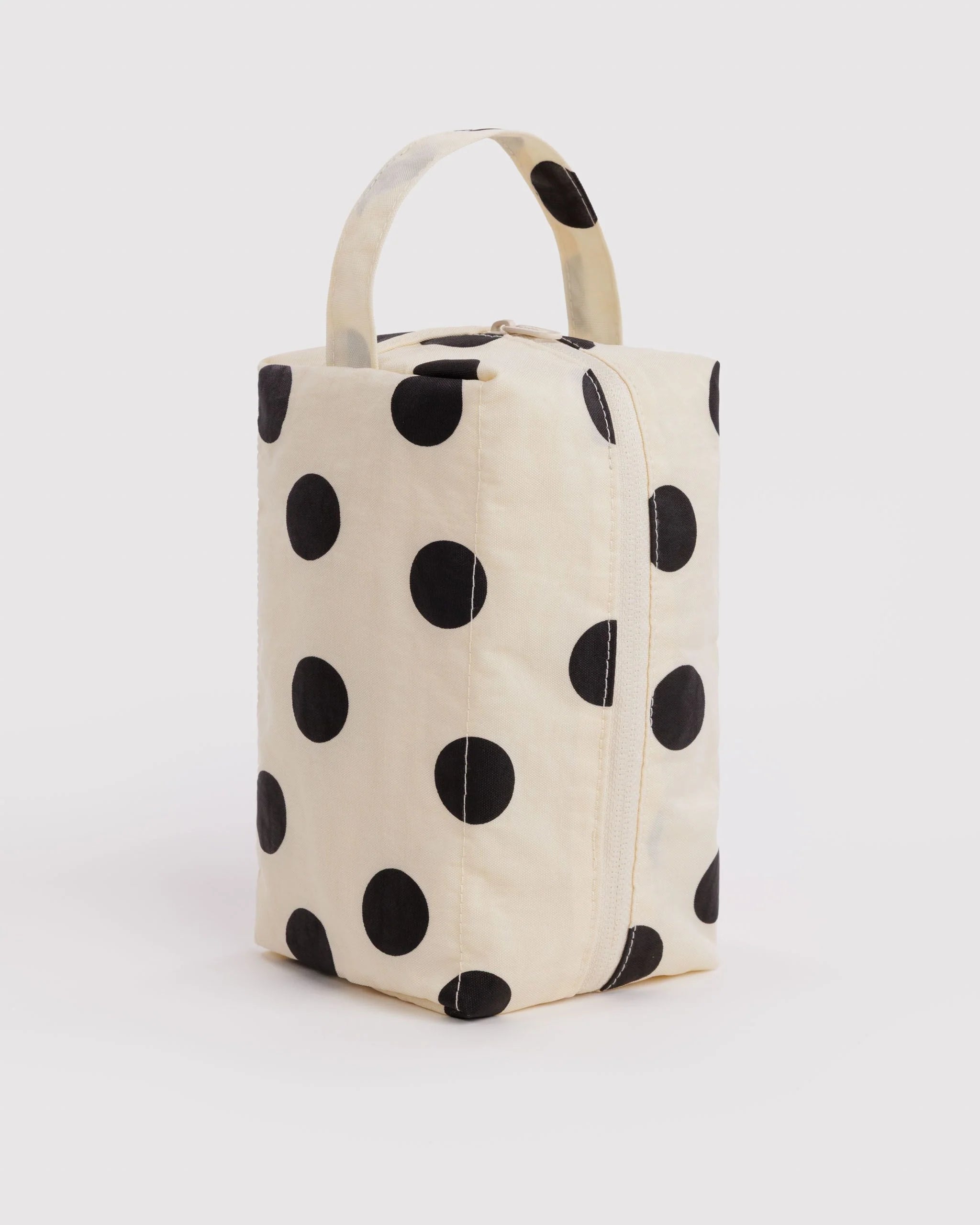 Dopp Kit | Cream and Black Polka Dot