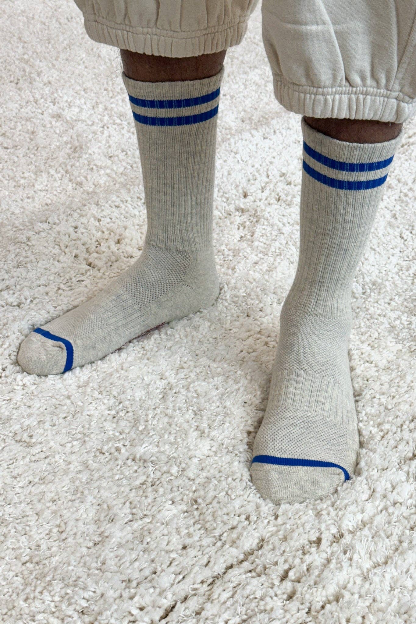 Extended Boyfriend Socks | Ice