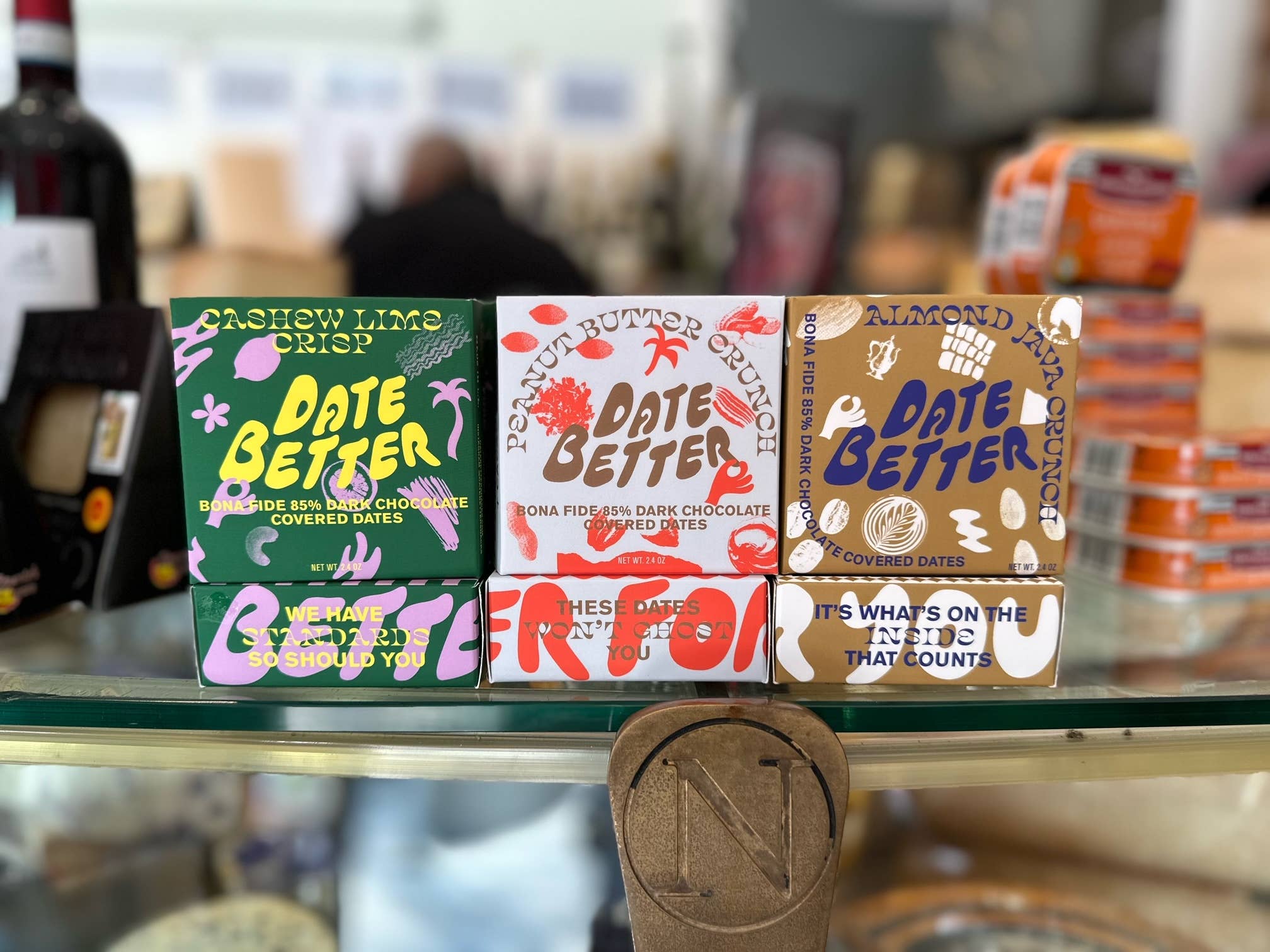 Cashew Lime Crisp Chocolate Covered Dates