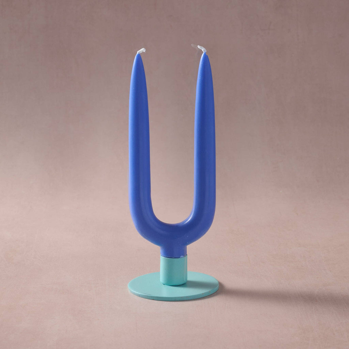 Pindho Palm Wax Twin Candle | Cobalt
