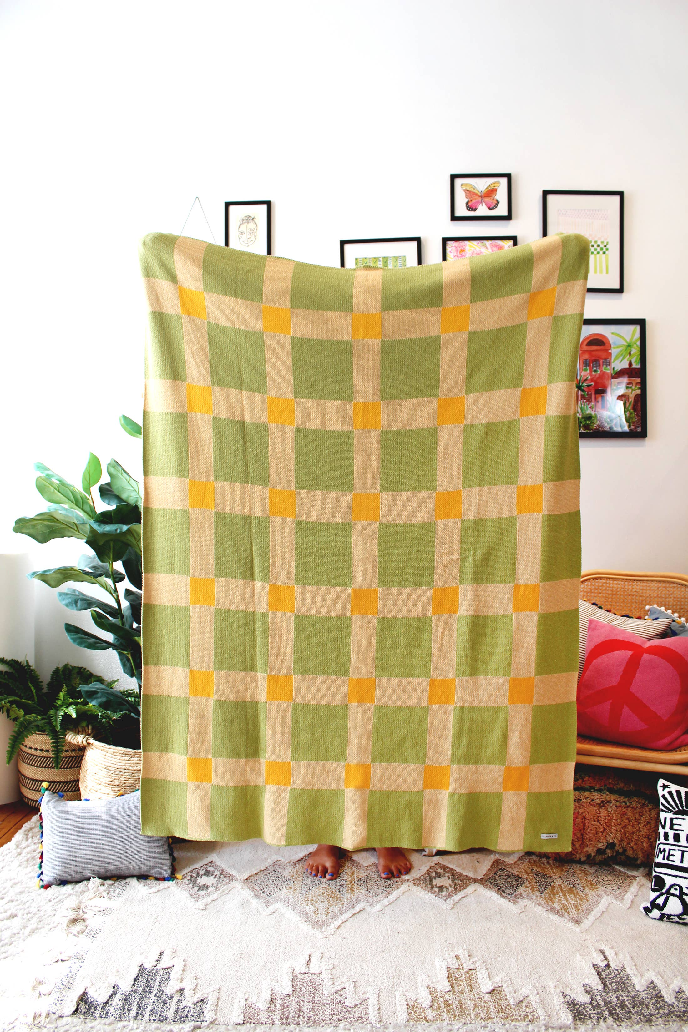 Gingham Knit Blanket | Once In A Melon