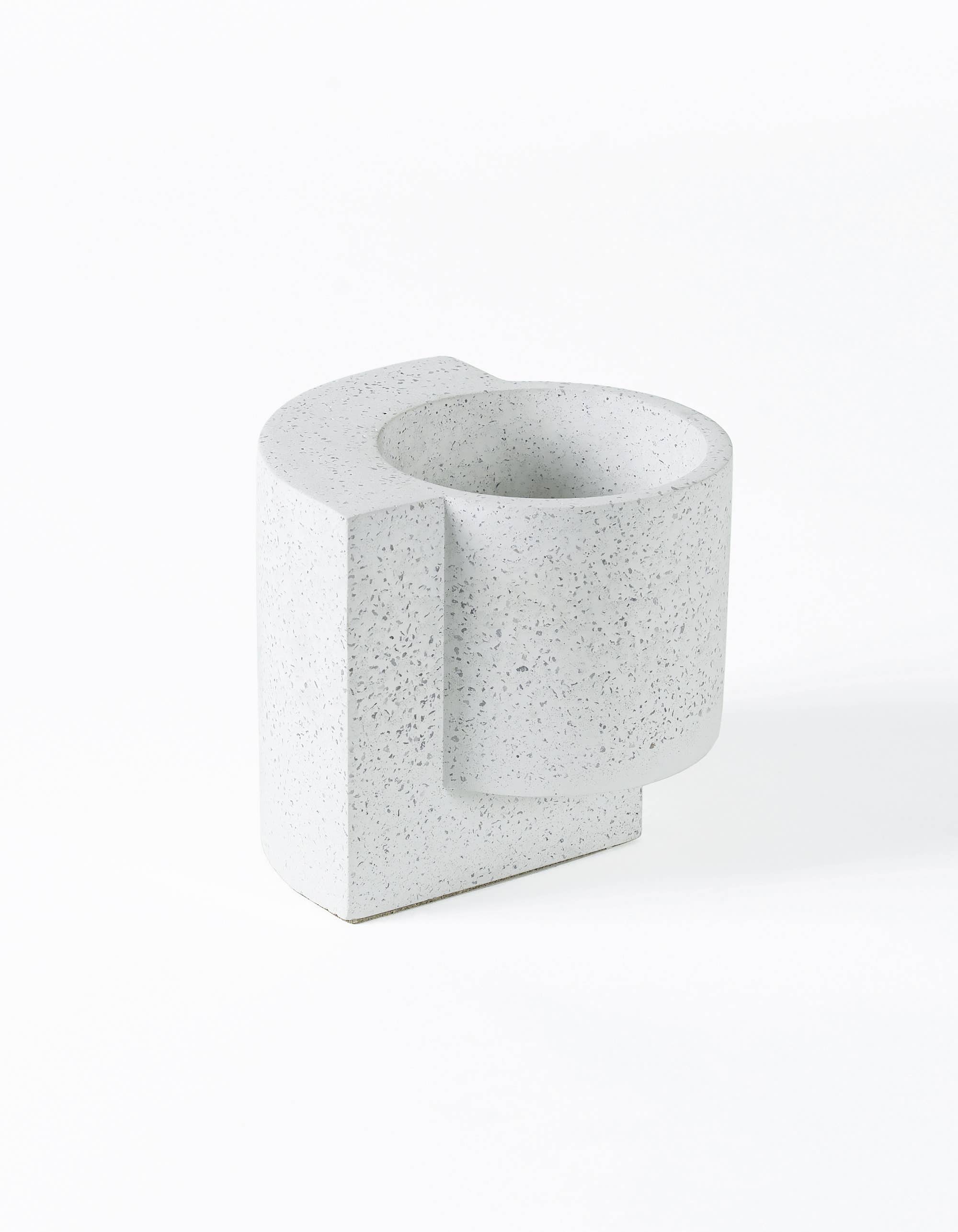 Platform Planter Small | Terrazzo White